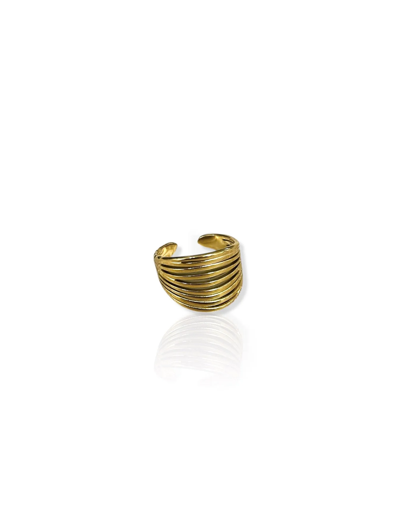Anillo aberturas dorado
