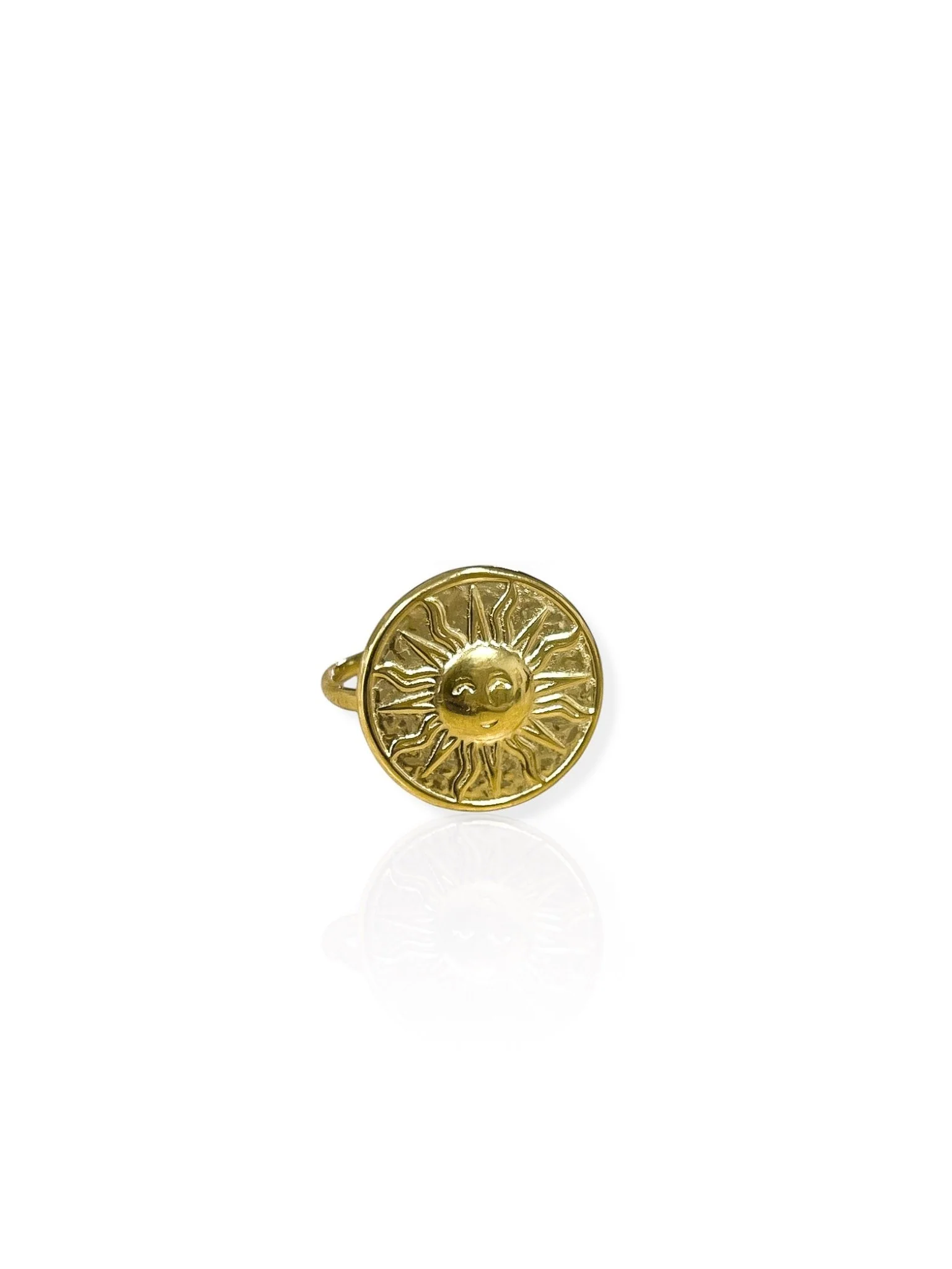 Anillo sello sol dorado - Image 2
