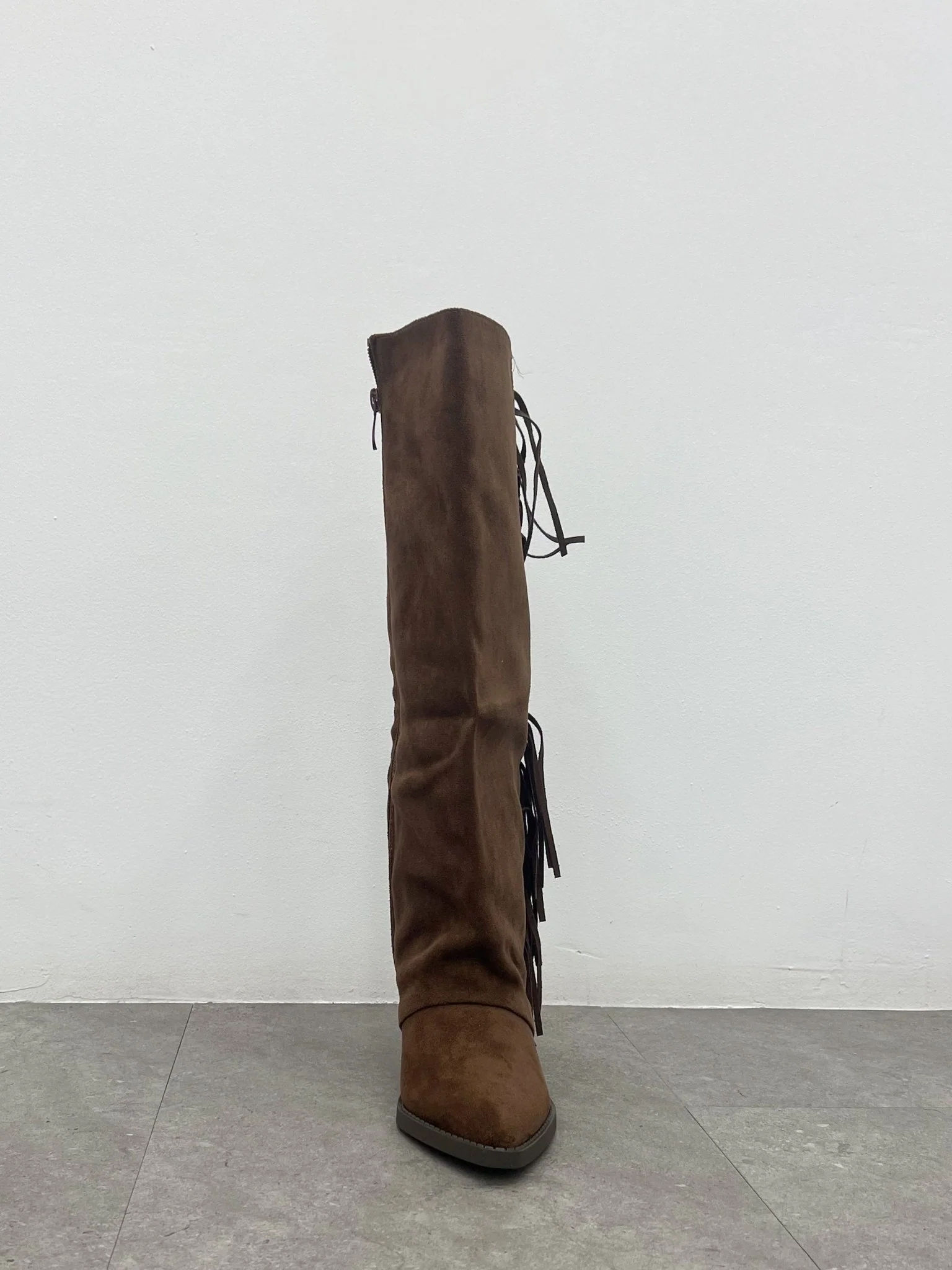 Botas cowboy flecos lateral chocolate - Image 3
