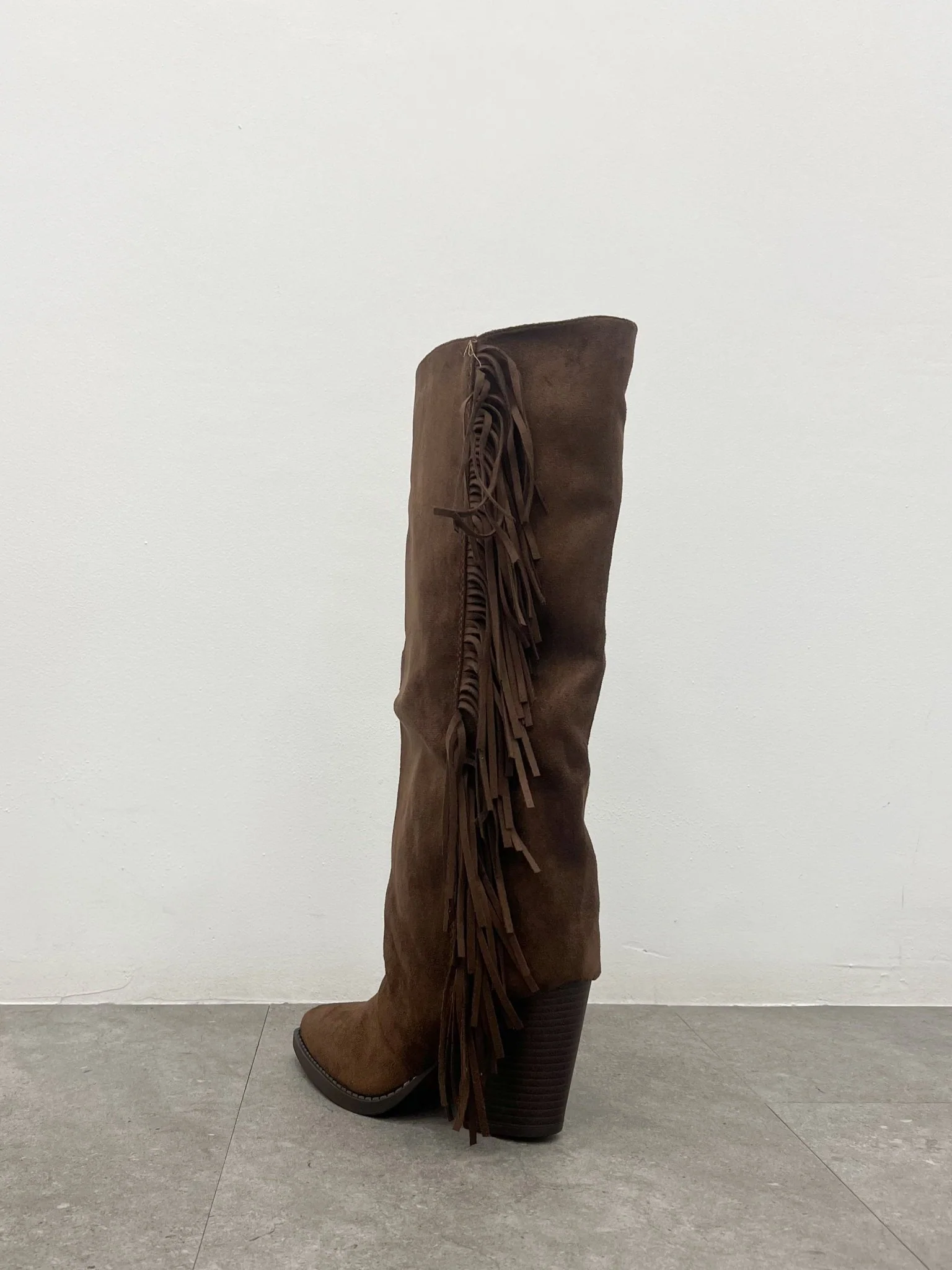 Botas cowboy flecos lateral chocolate - Image 4