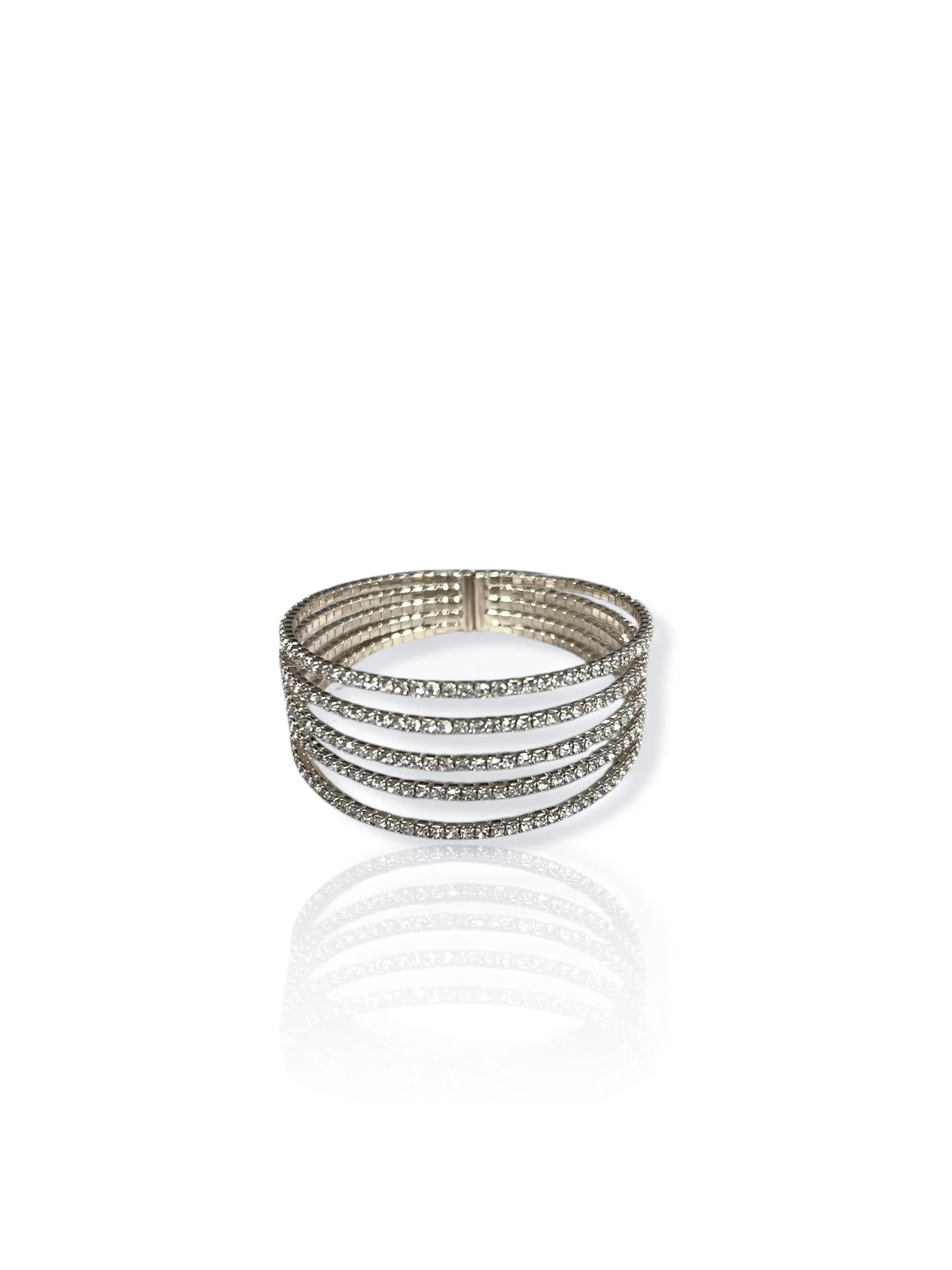 Brazalete aros brillos plata - Image 2