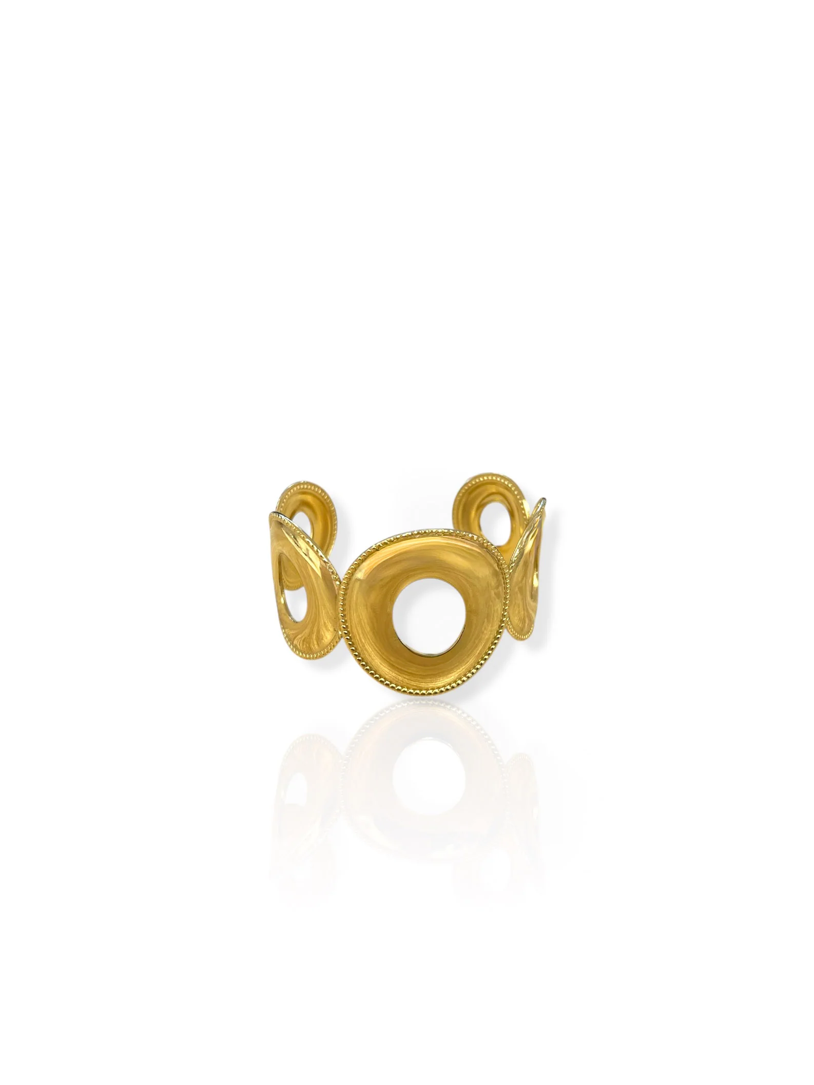Brazalete borde picado dorado
