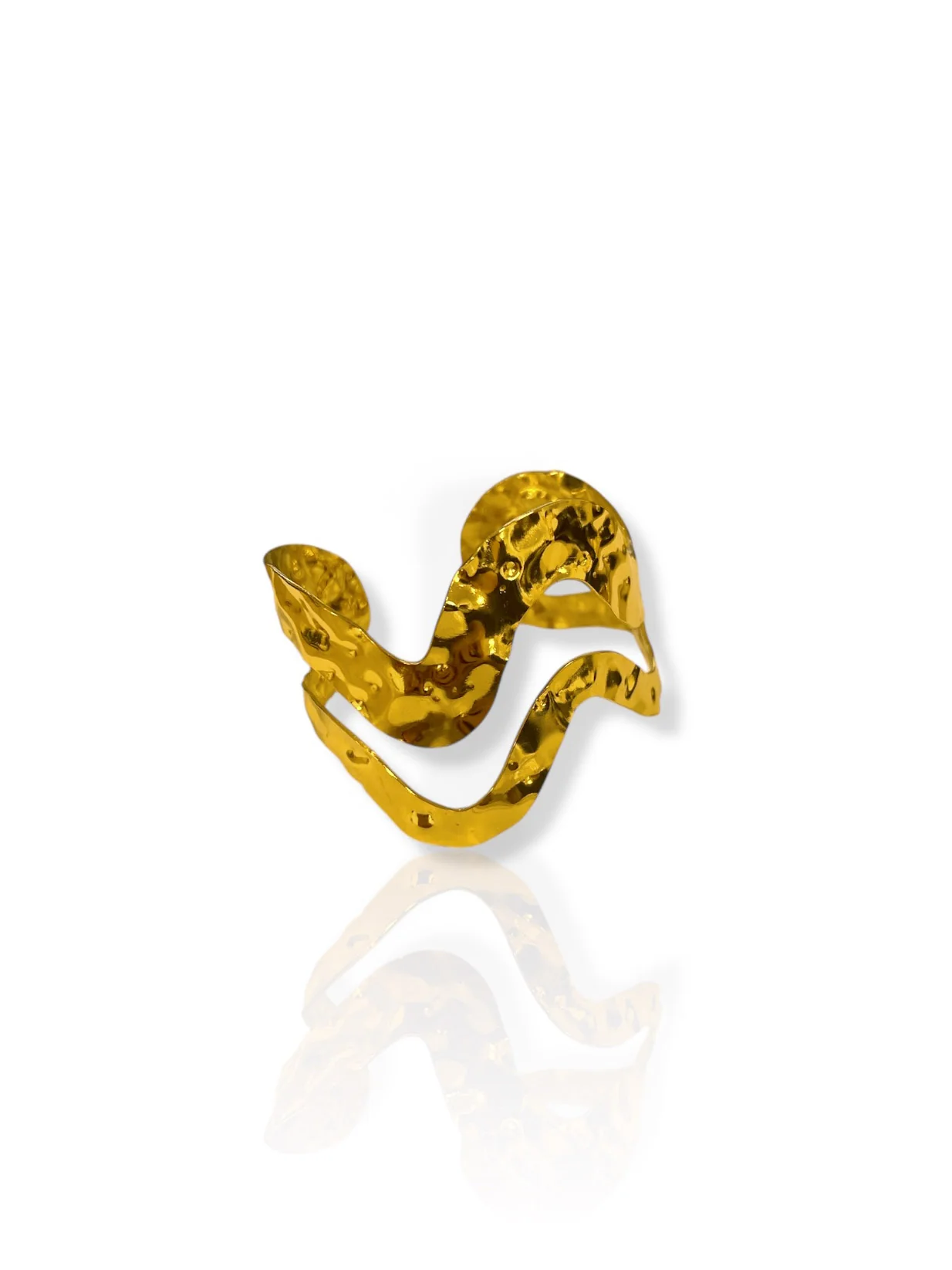 Brazalete onda picada dorado - Image 3