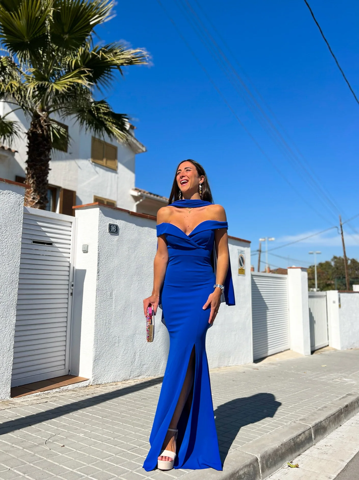 Chal capa gasa azul - Image 3