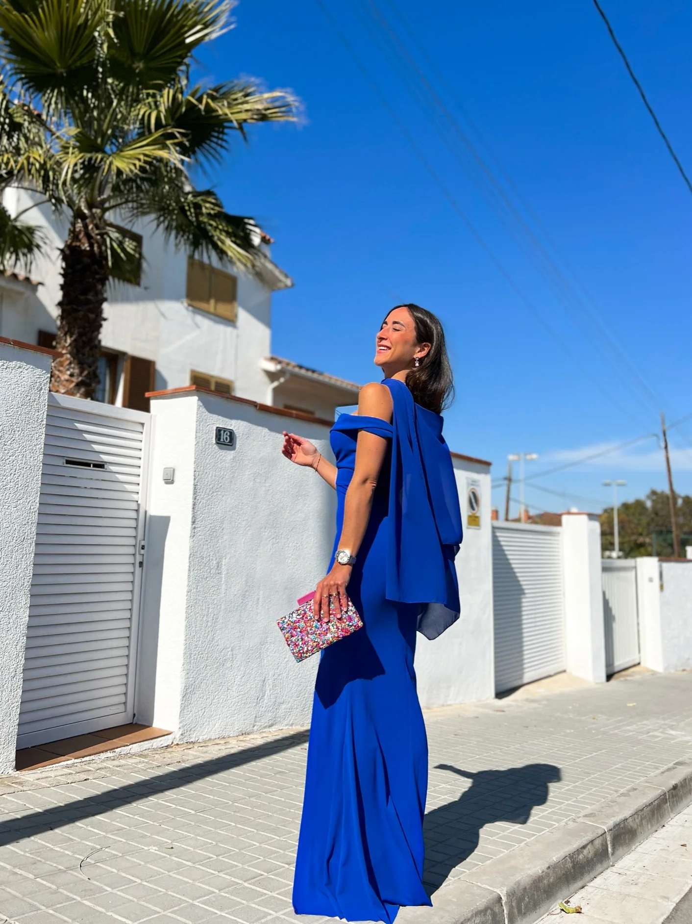 Chal capa gasa azul - Image 4