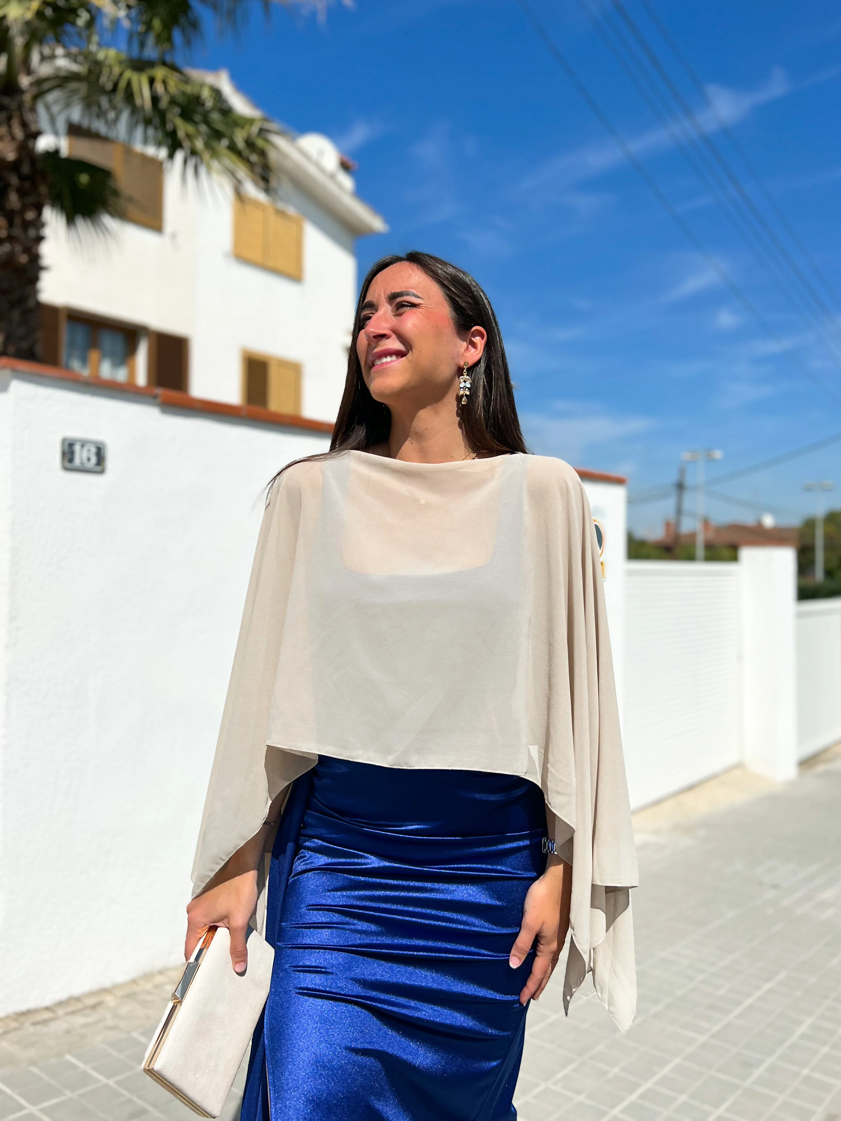 Chal capa gasa beige - Image 4
