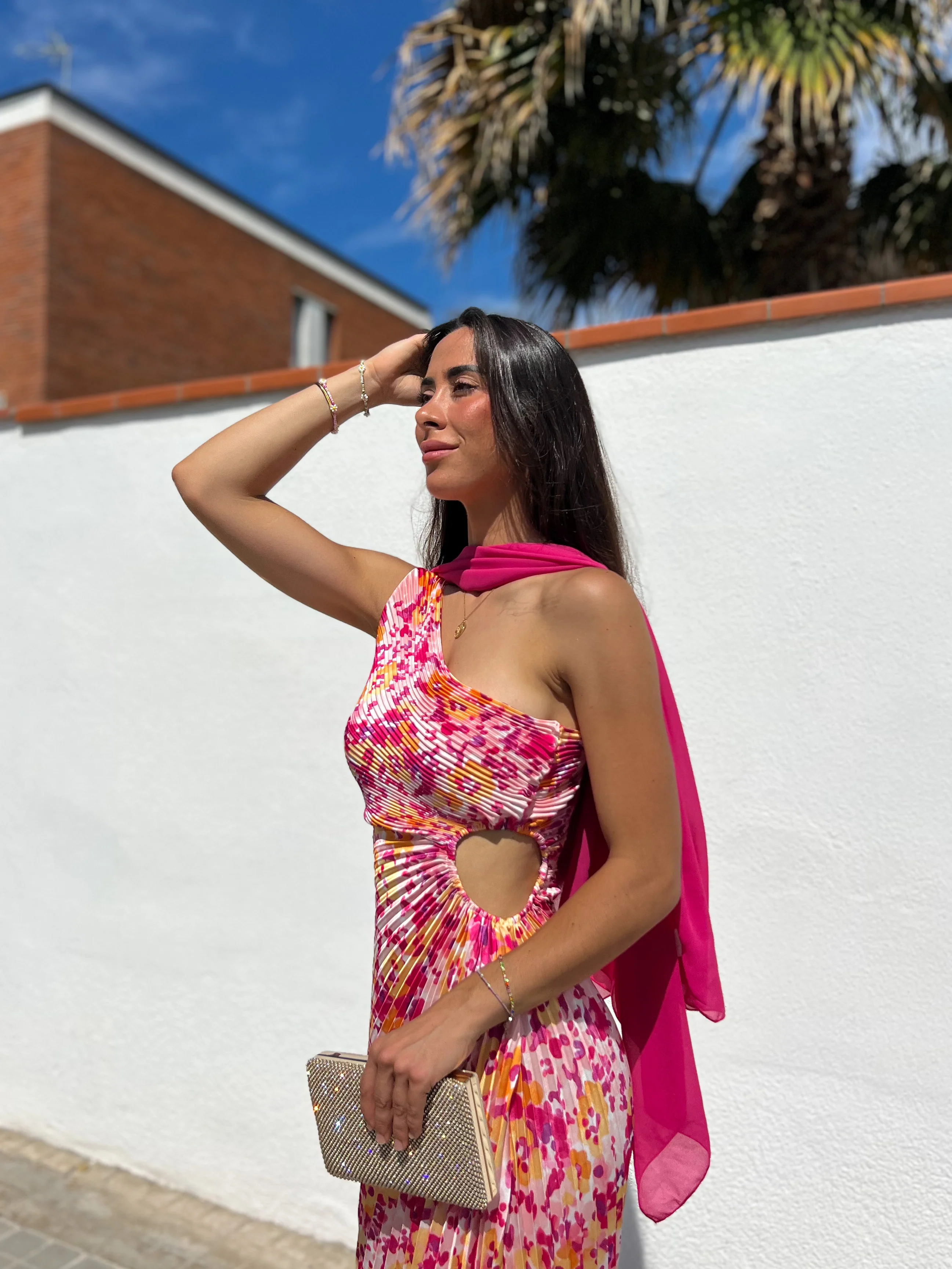 Chal capa gasa rosa - Image 3