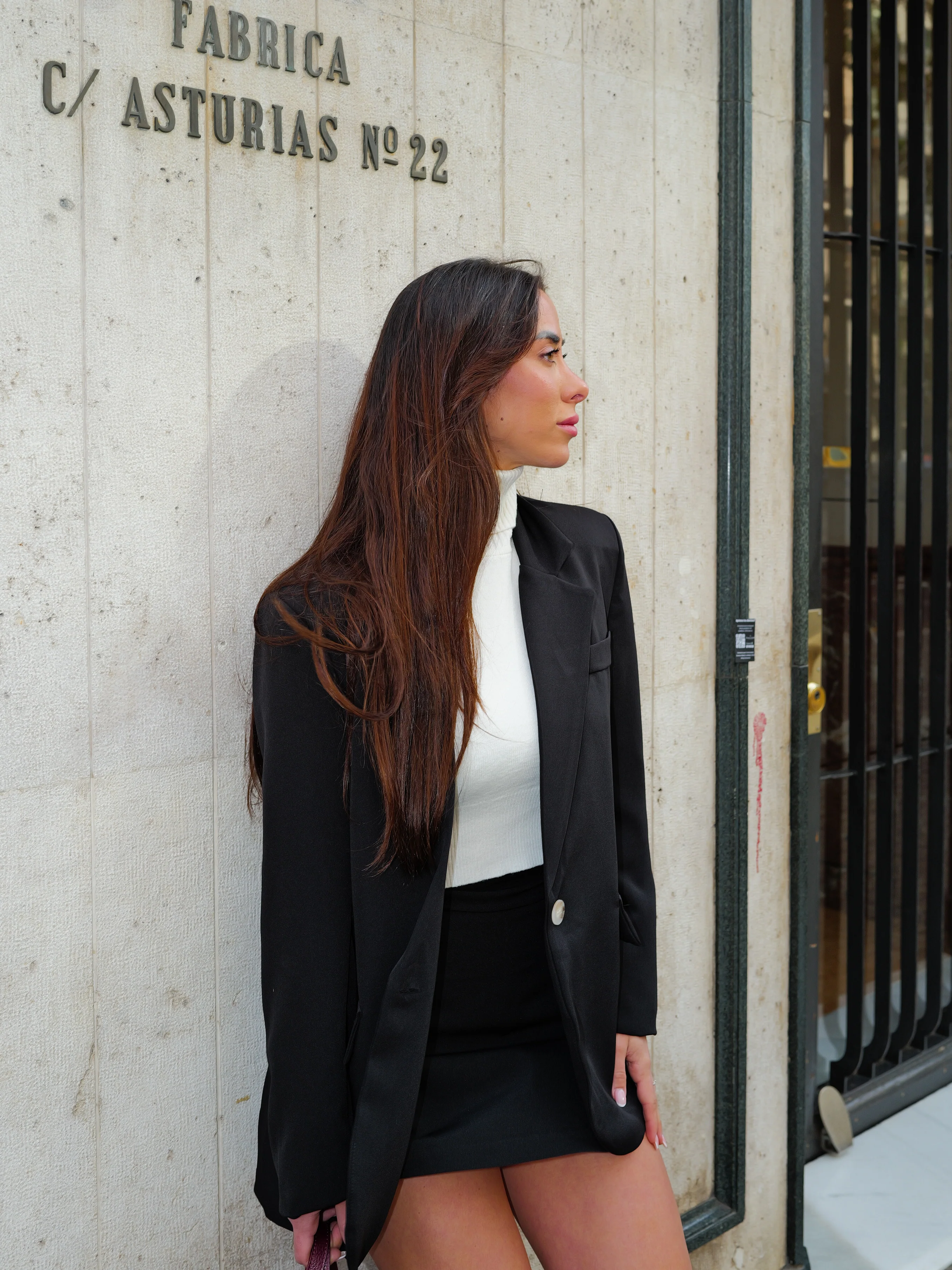 Jersey crop cuello alto blanco - Image 3