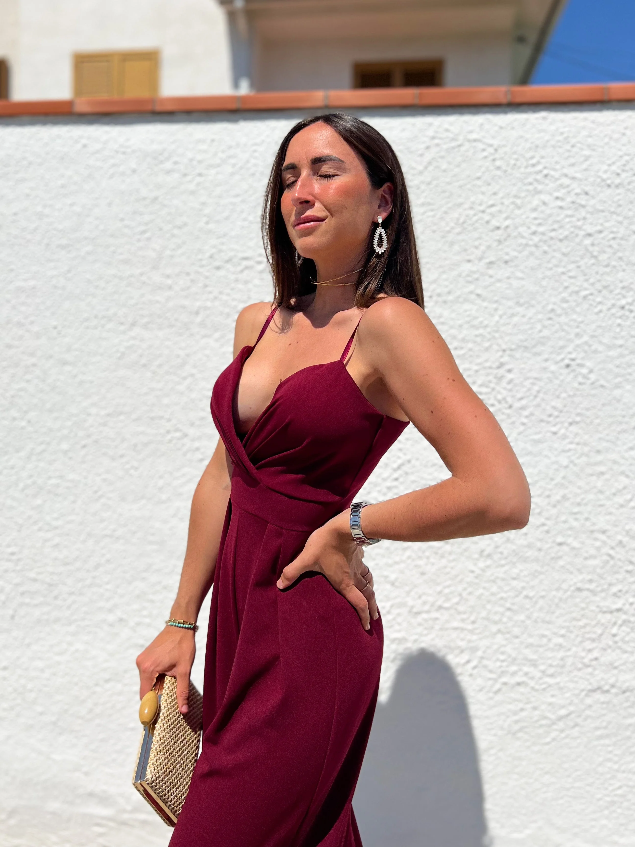 Mono crepe corazón vino - Image 6