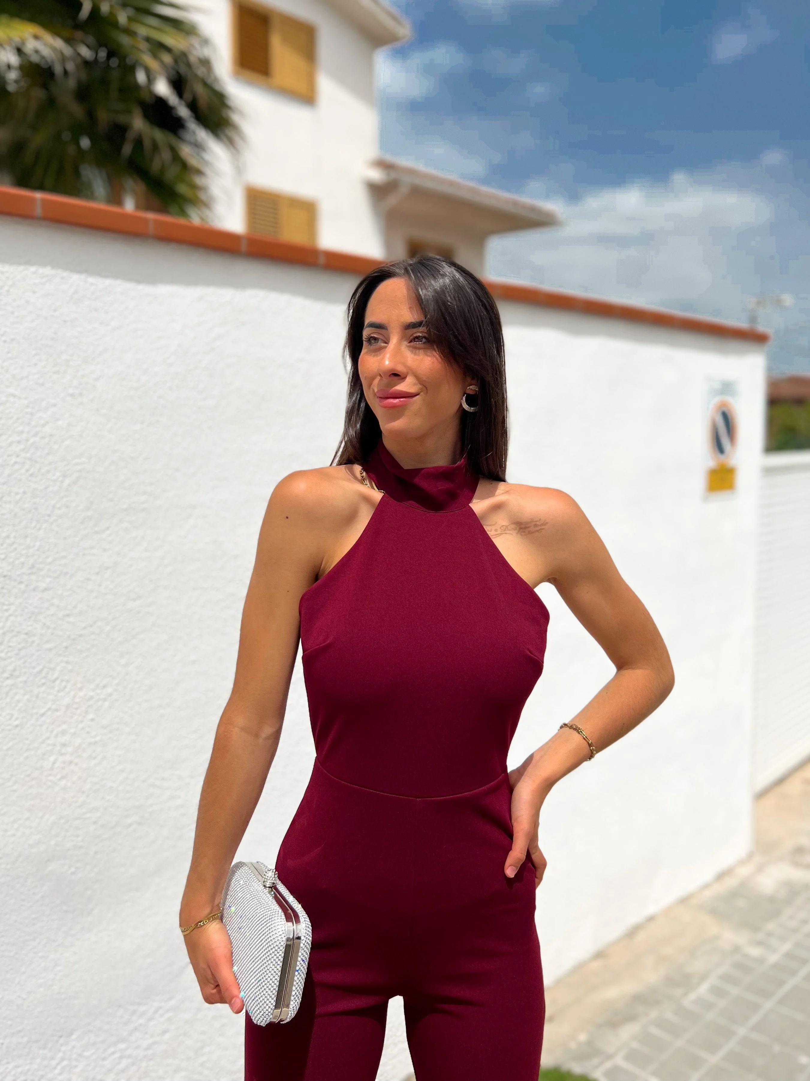 Mono halter crepe vino - Image 6