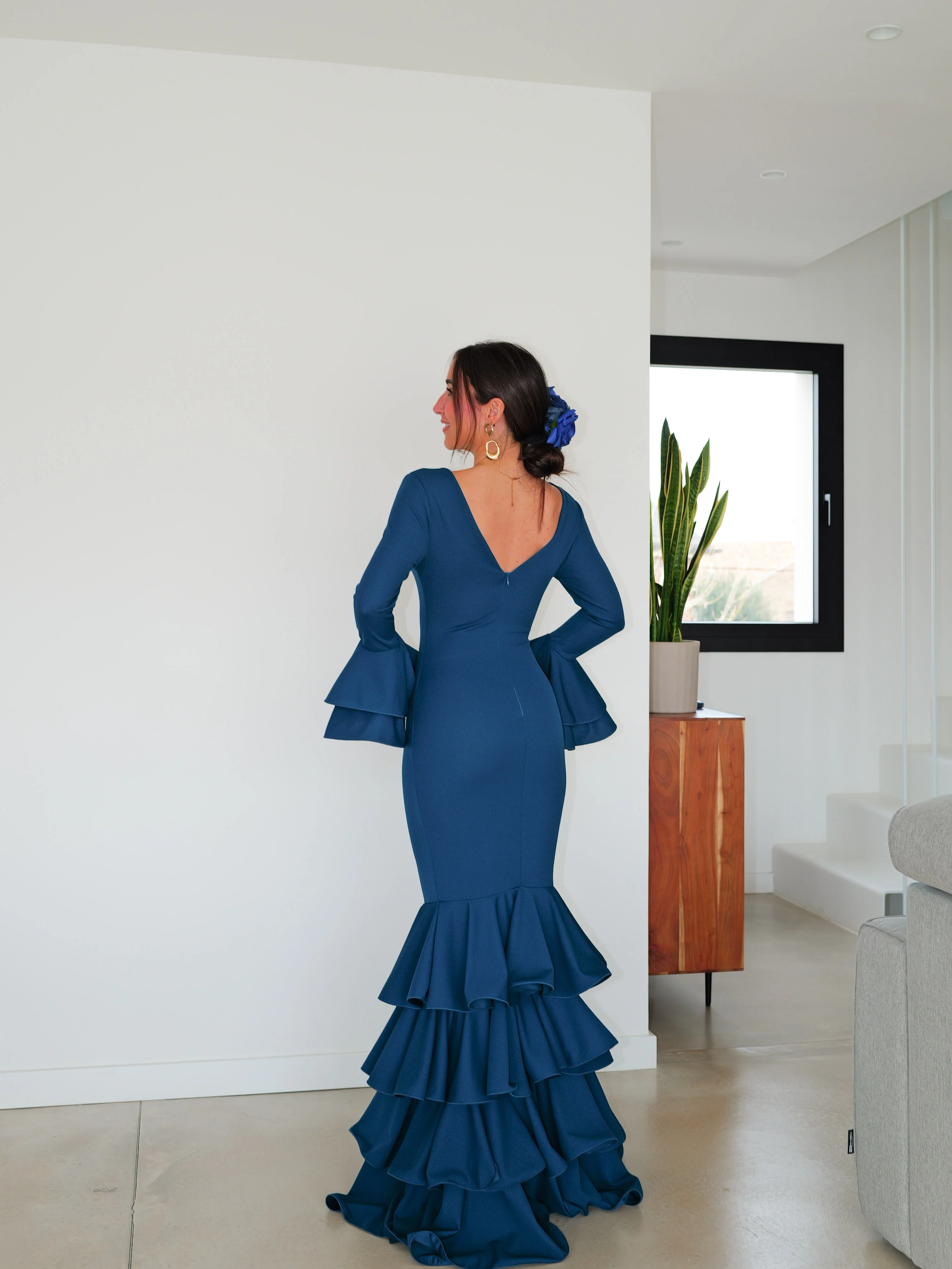 Traje flamenca volantes petróleo - Image 7