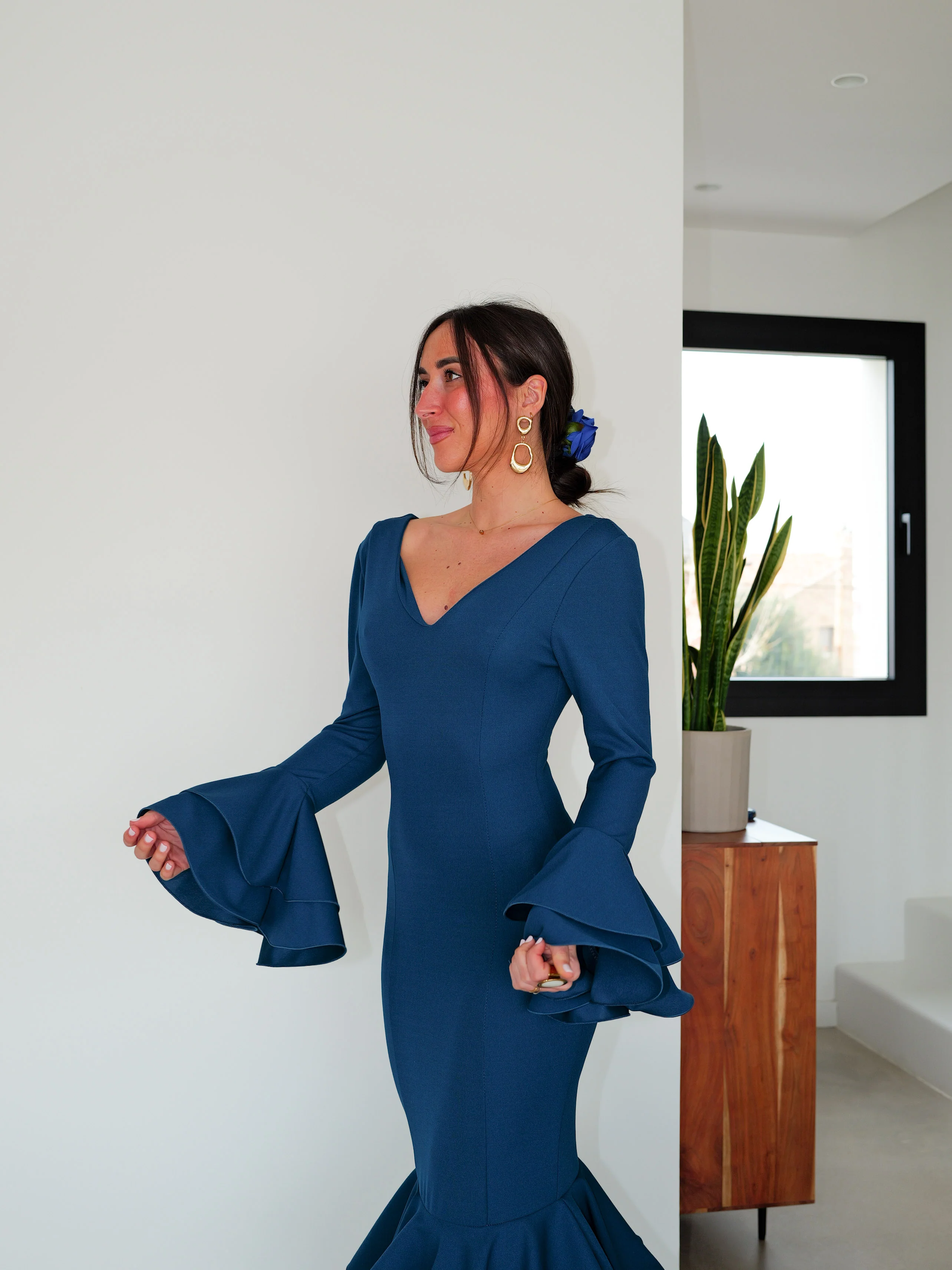 Traje flamenca volantes petróleo - Image 9