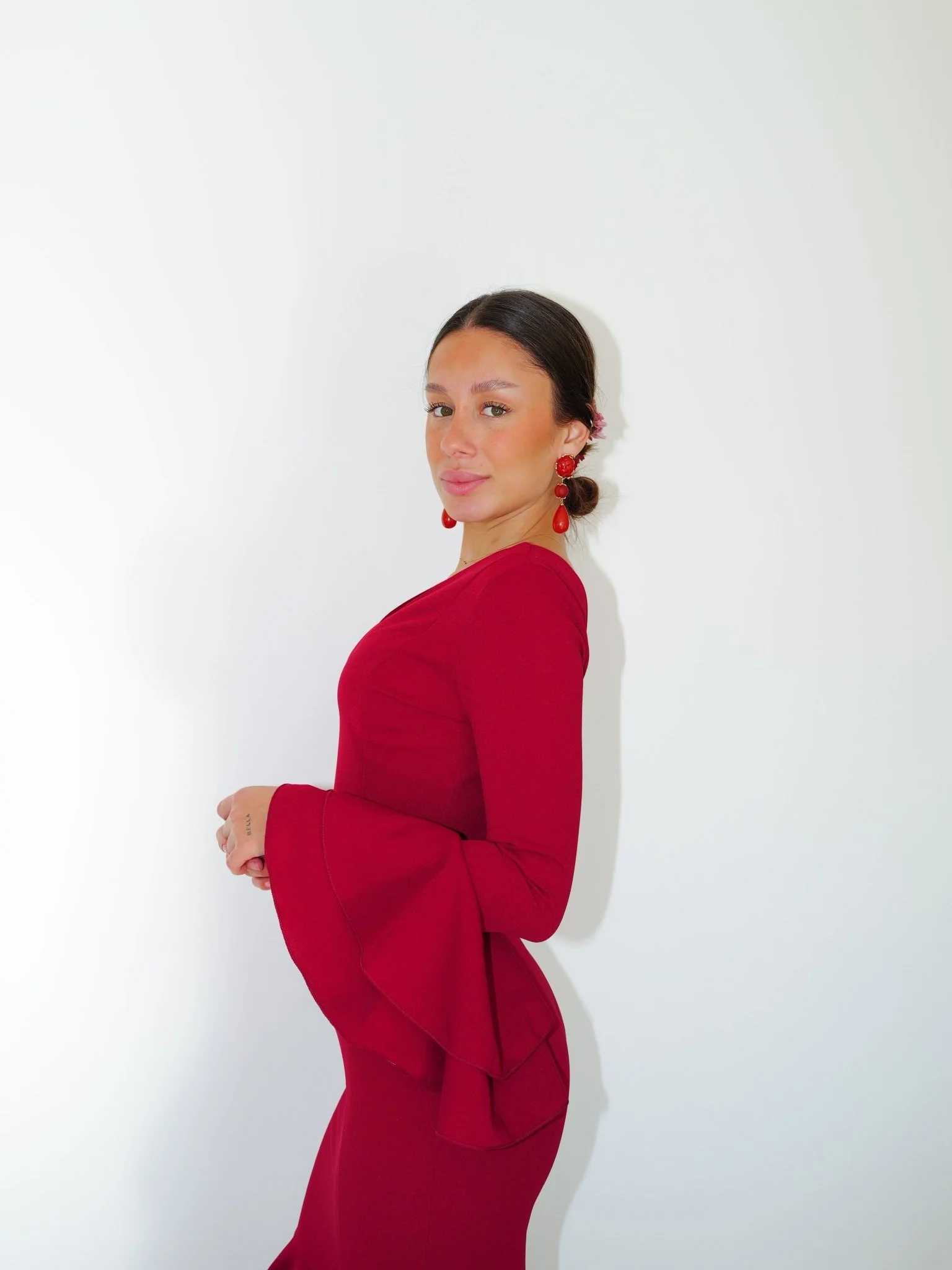 Traje flamenca volantes burdeos - Image 8