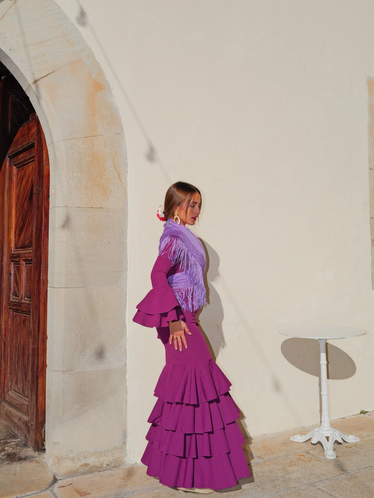 Traje flamenca volantes cereza - Image 4