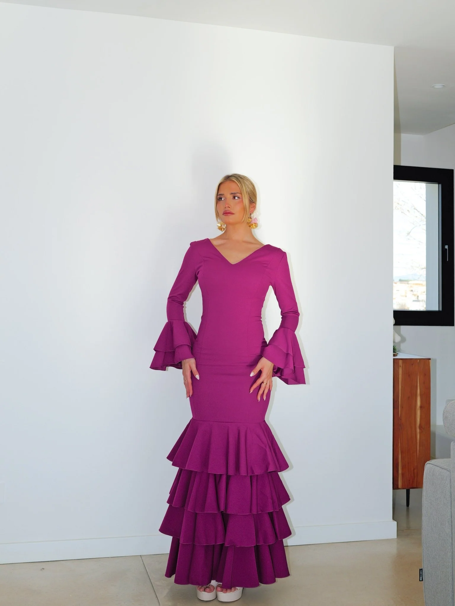 Traje flamenca volantes cereza - Image 7