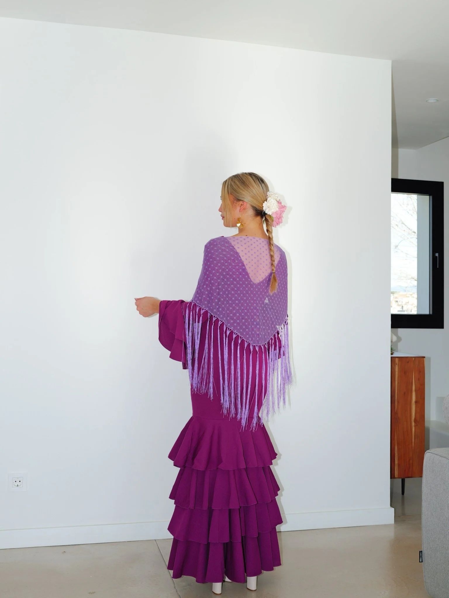Traje flamenca volantes cereza - Image 8