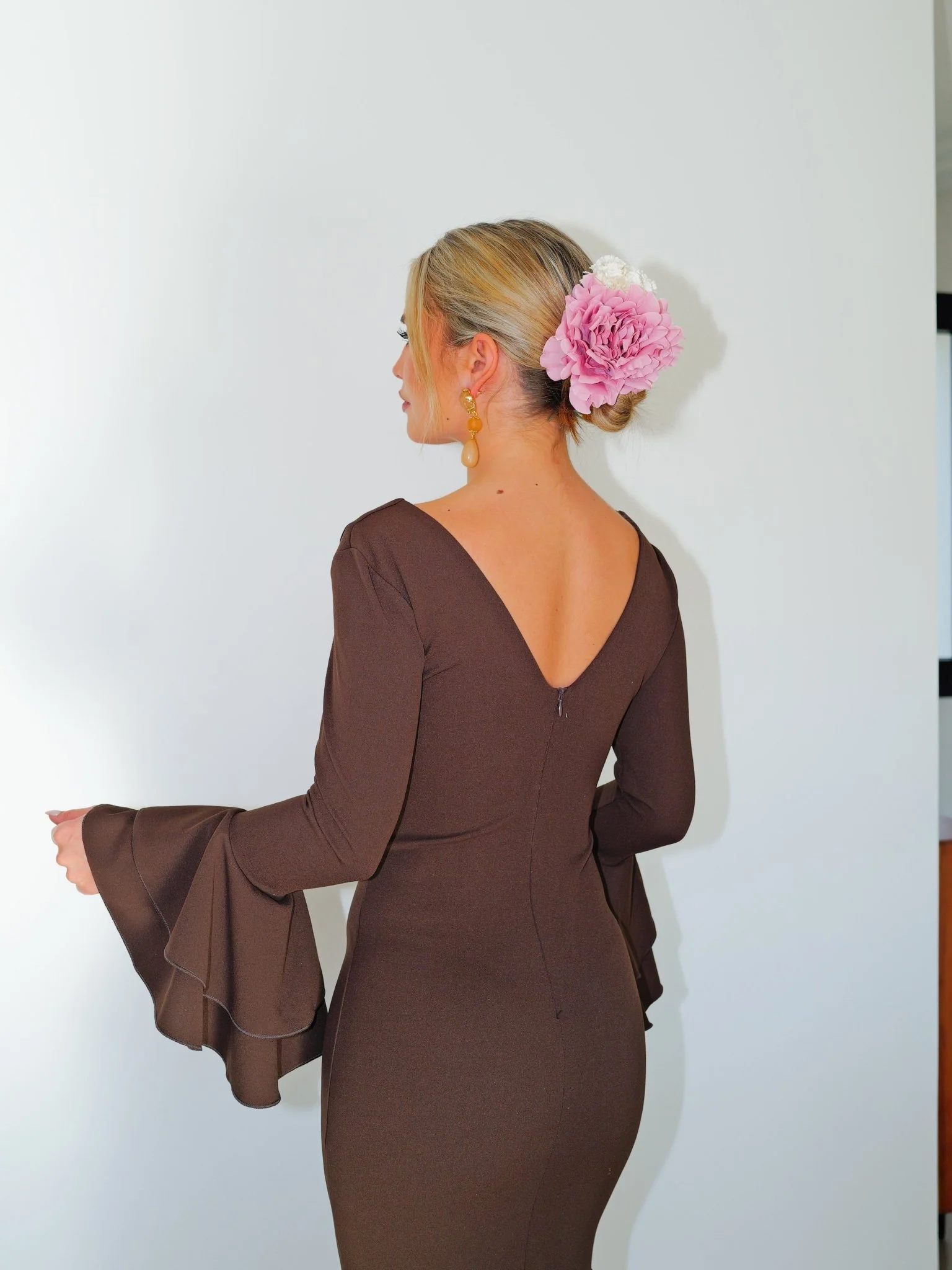 Traje flamenca volantes marrón - Image 7