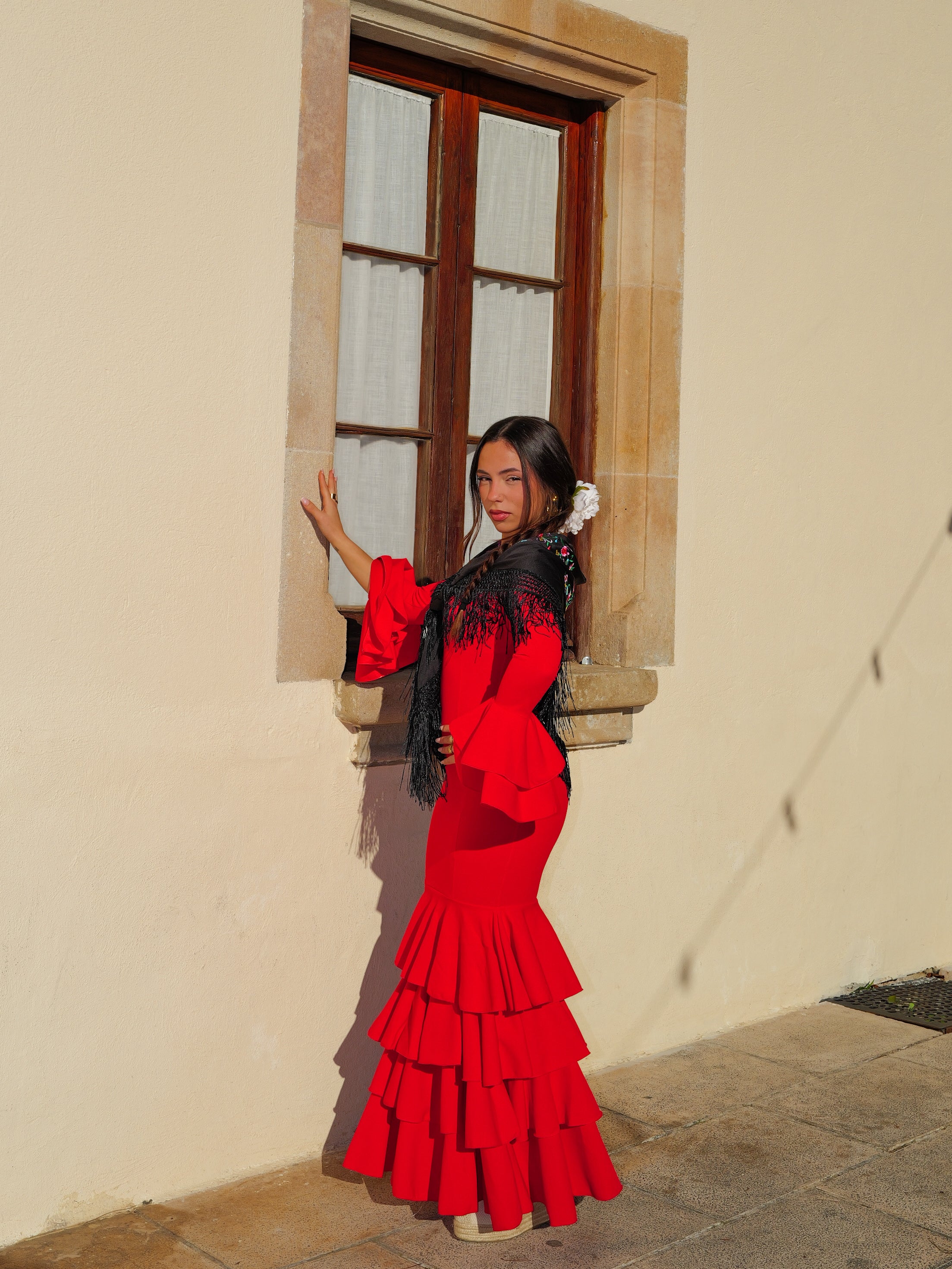 Traje flamenca volantes rojo - Image 2