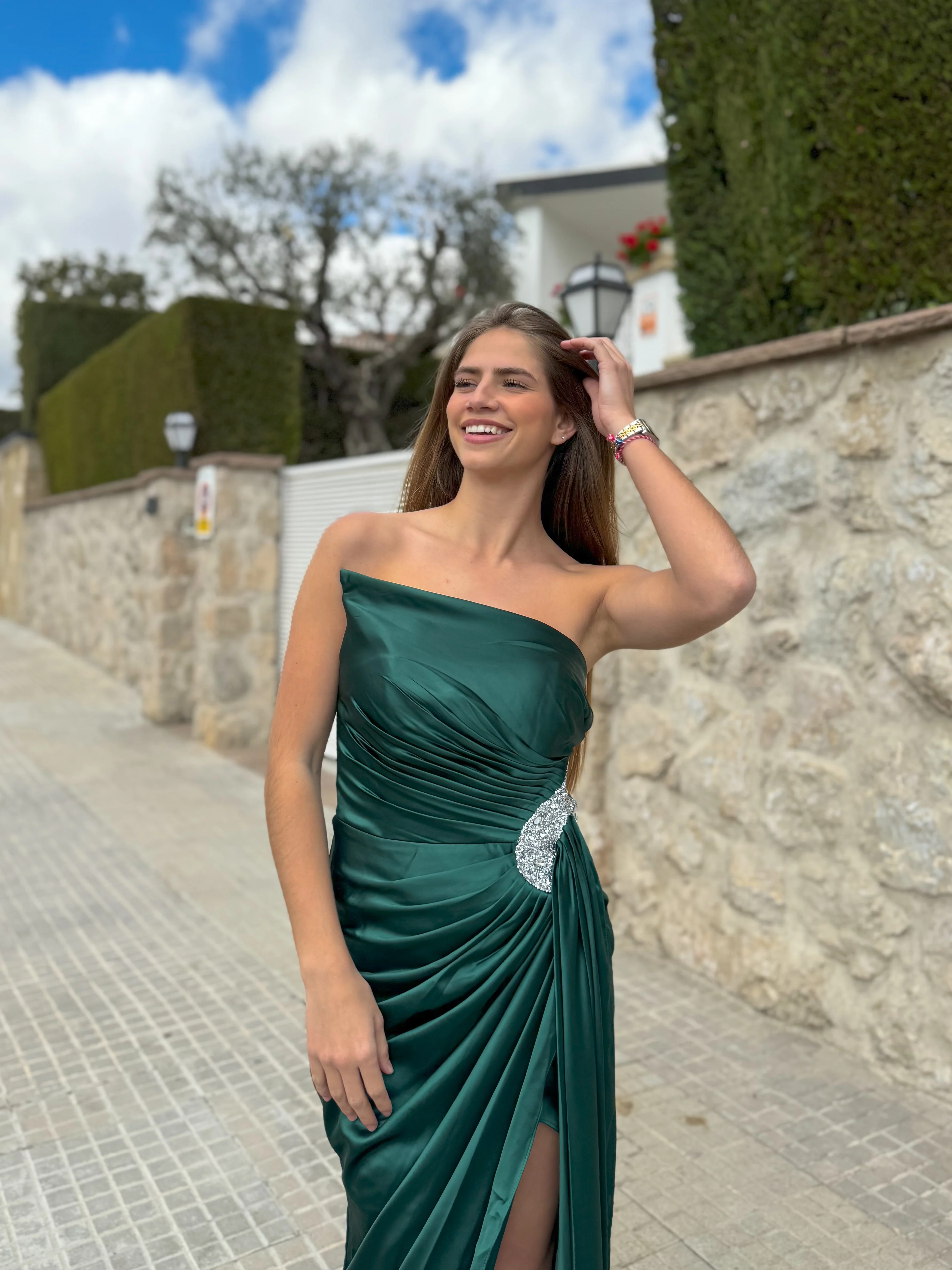 Vestido asim gota pedrería botella - Image 7