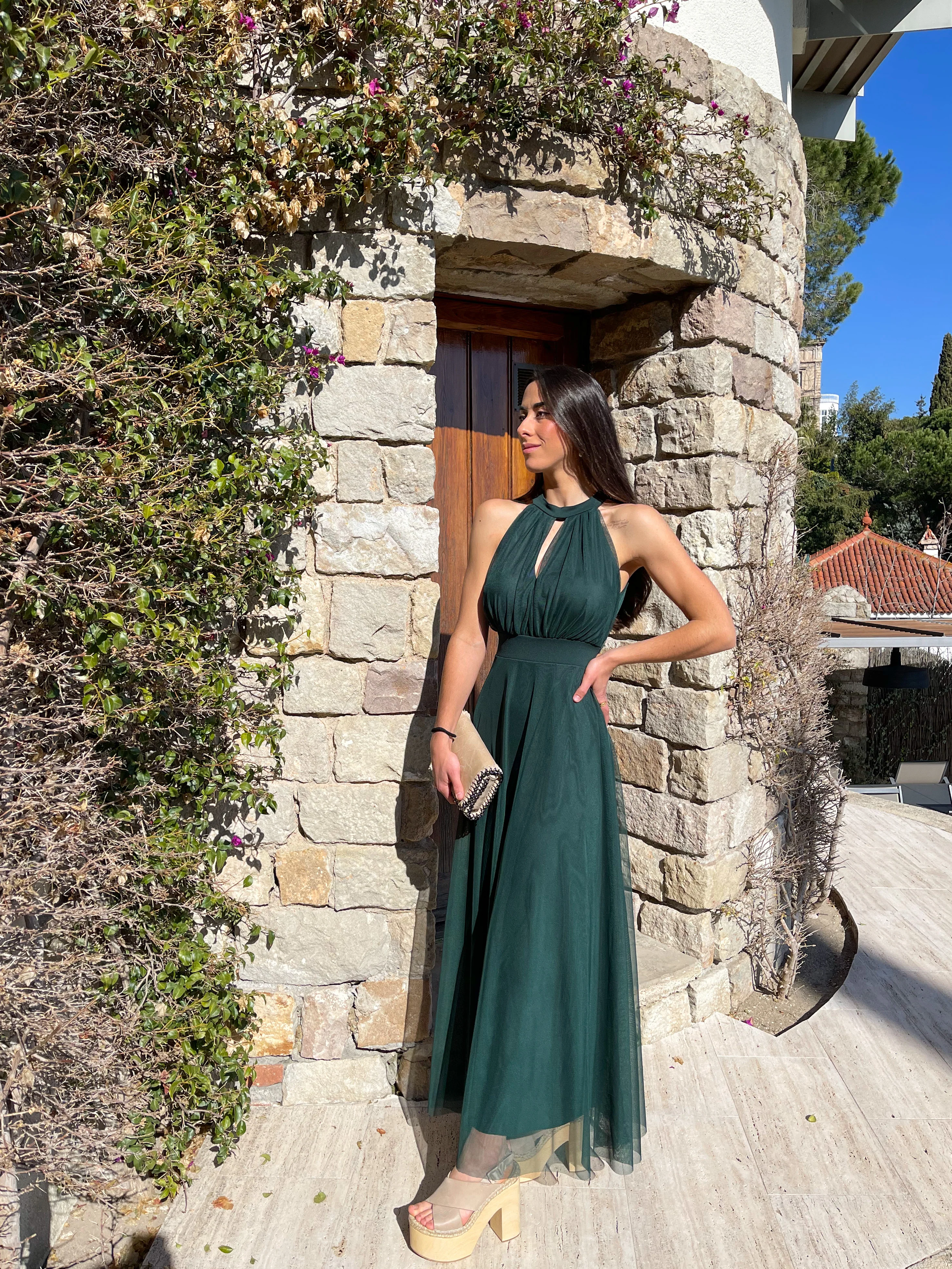 Vestido banda halter tulle botella - Image 8
