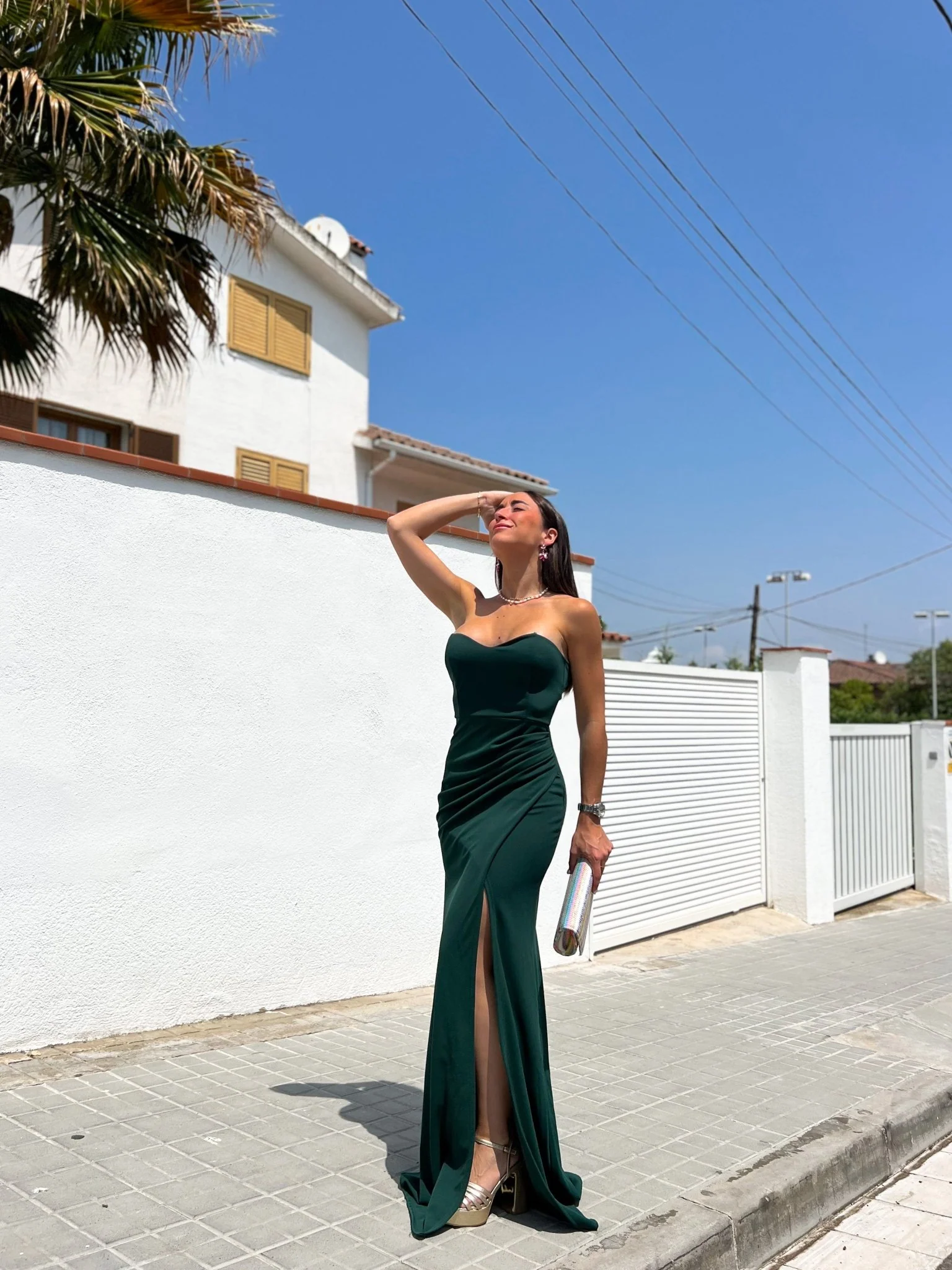 Vestido corazon ajustado verde - Image 6