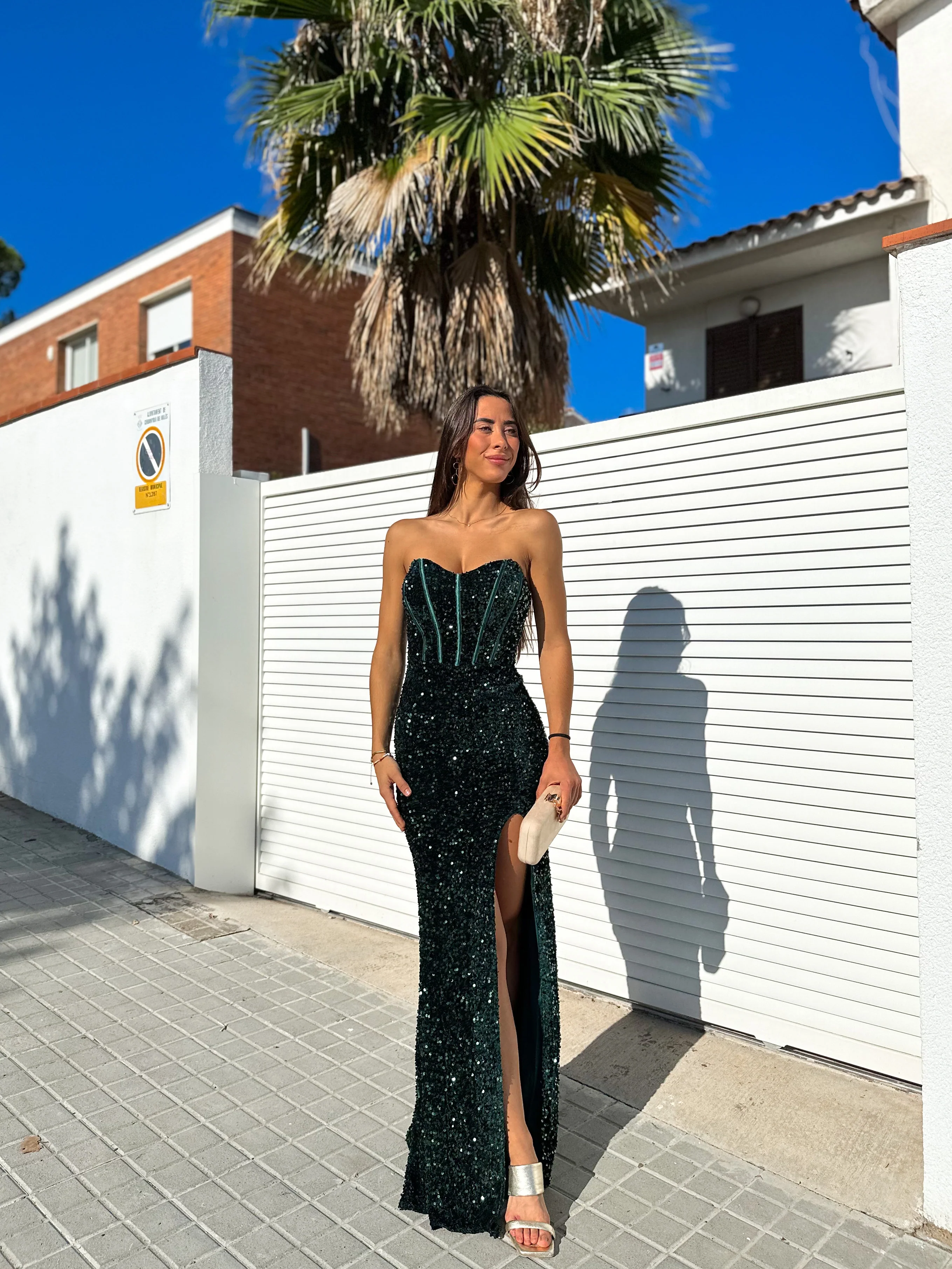 Vestido corse sirena glitter botella - Image 3