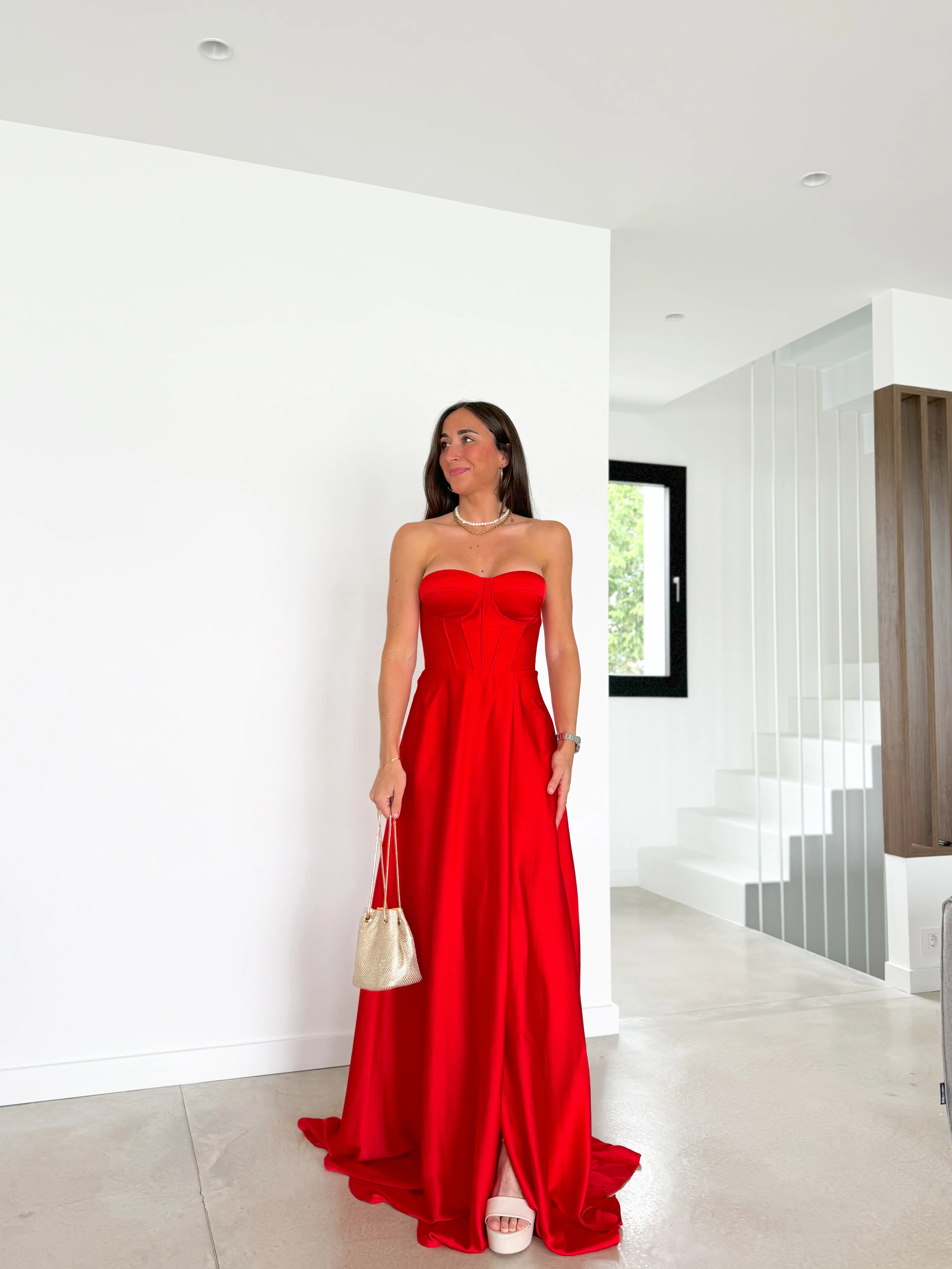 Vestido corse palabra rojo - Image 3