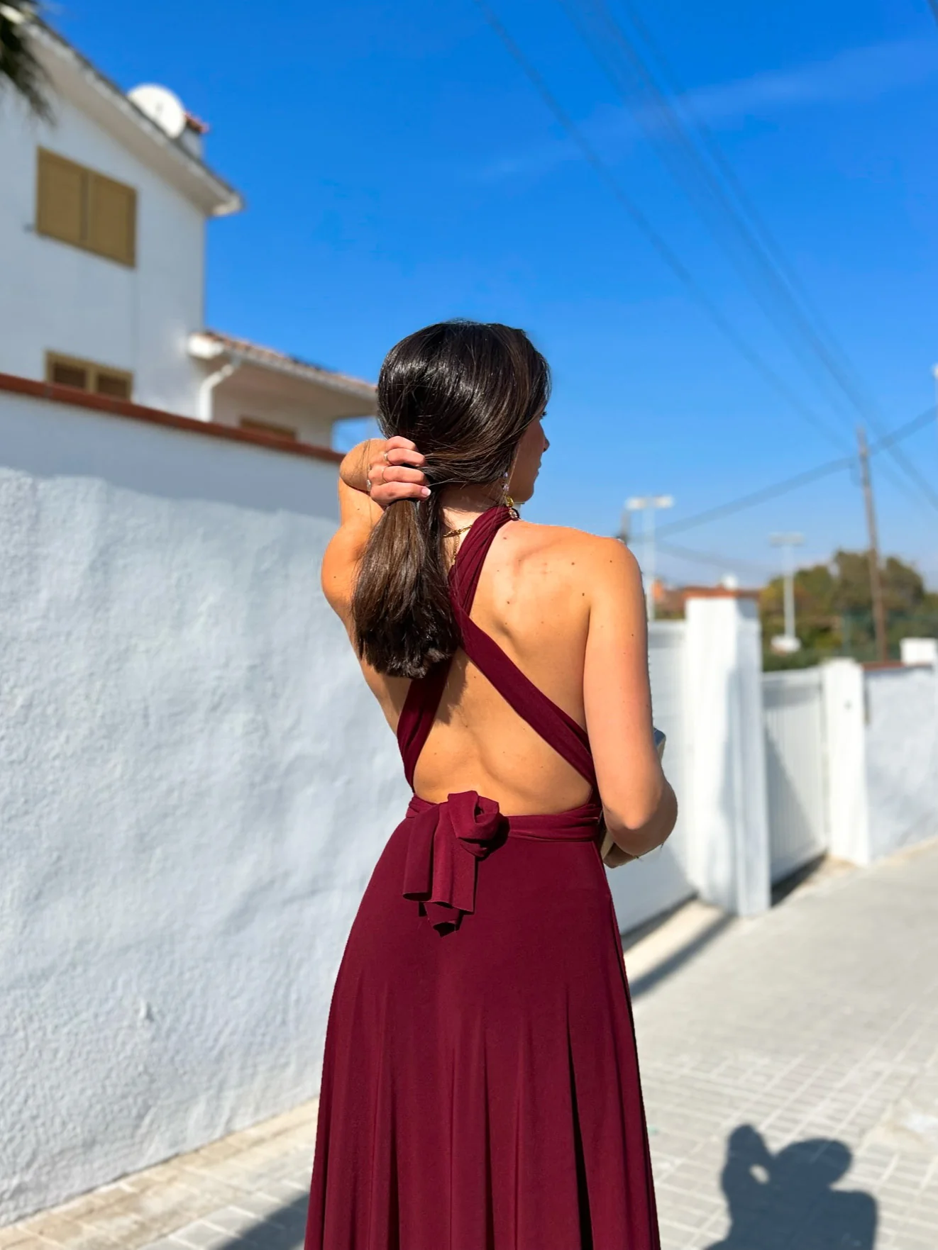 Vestido largo multi burdeos - Image 6