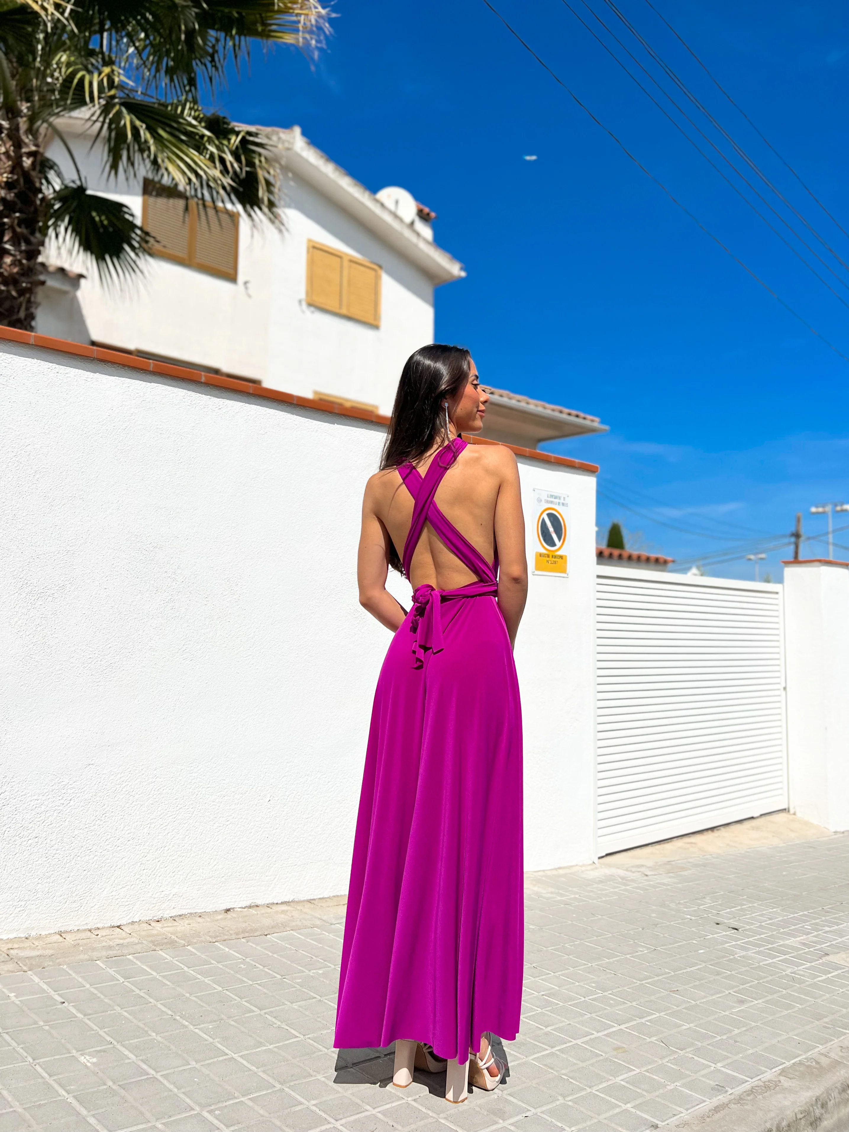 Vestido largo multi cereza - Image 3