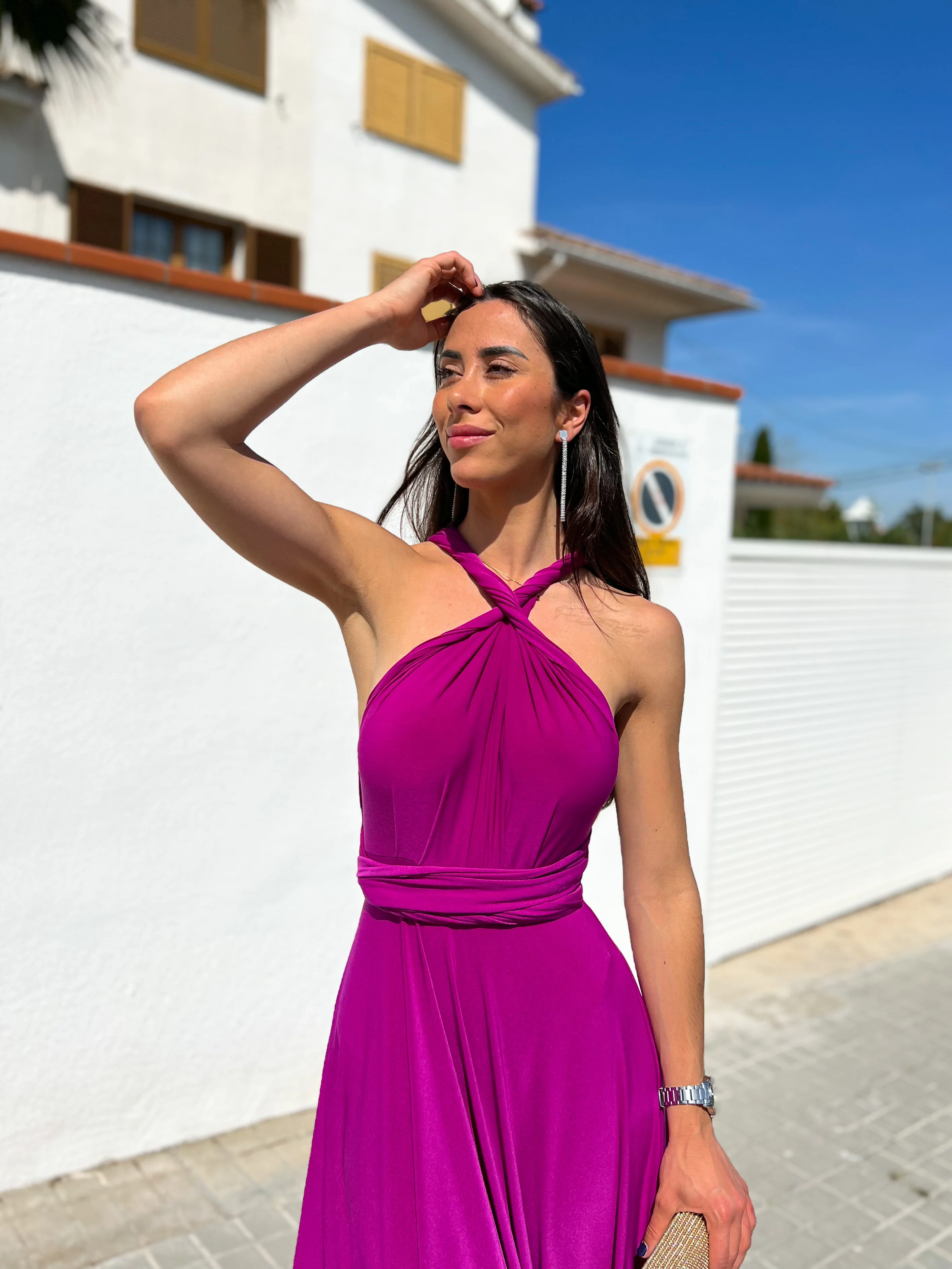 Vestido largo multi cereza - Image 4