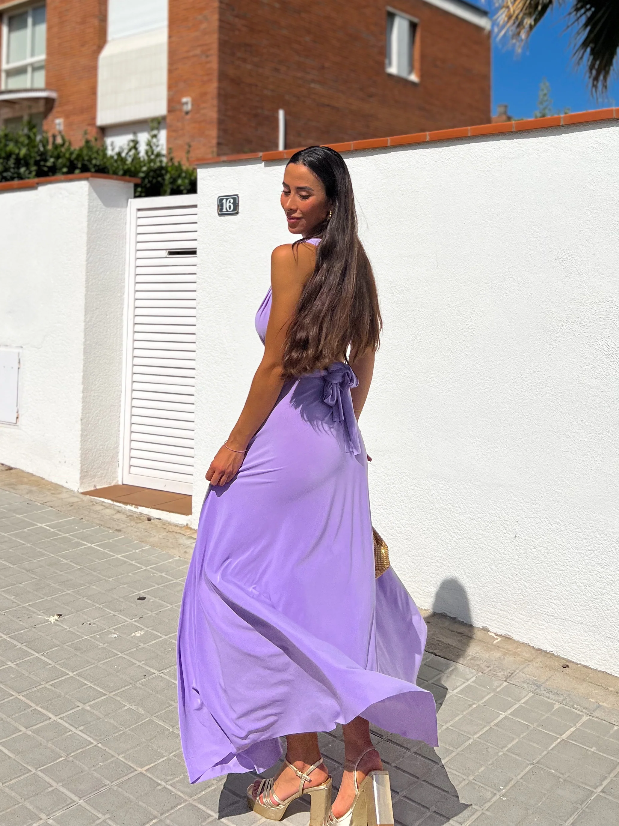 Vestido largo multi lila - Image 2