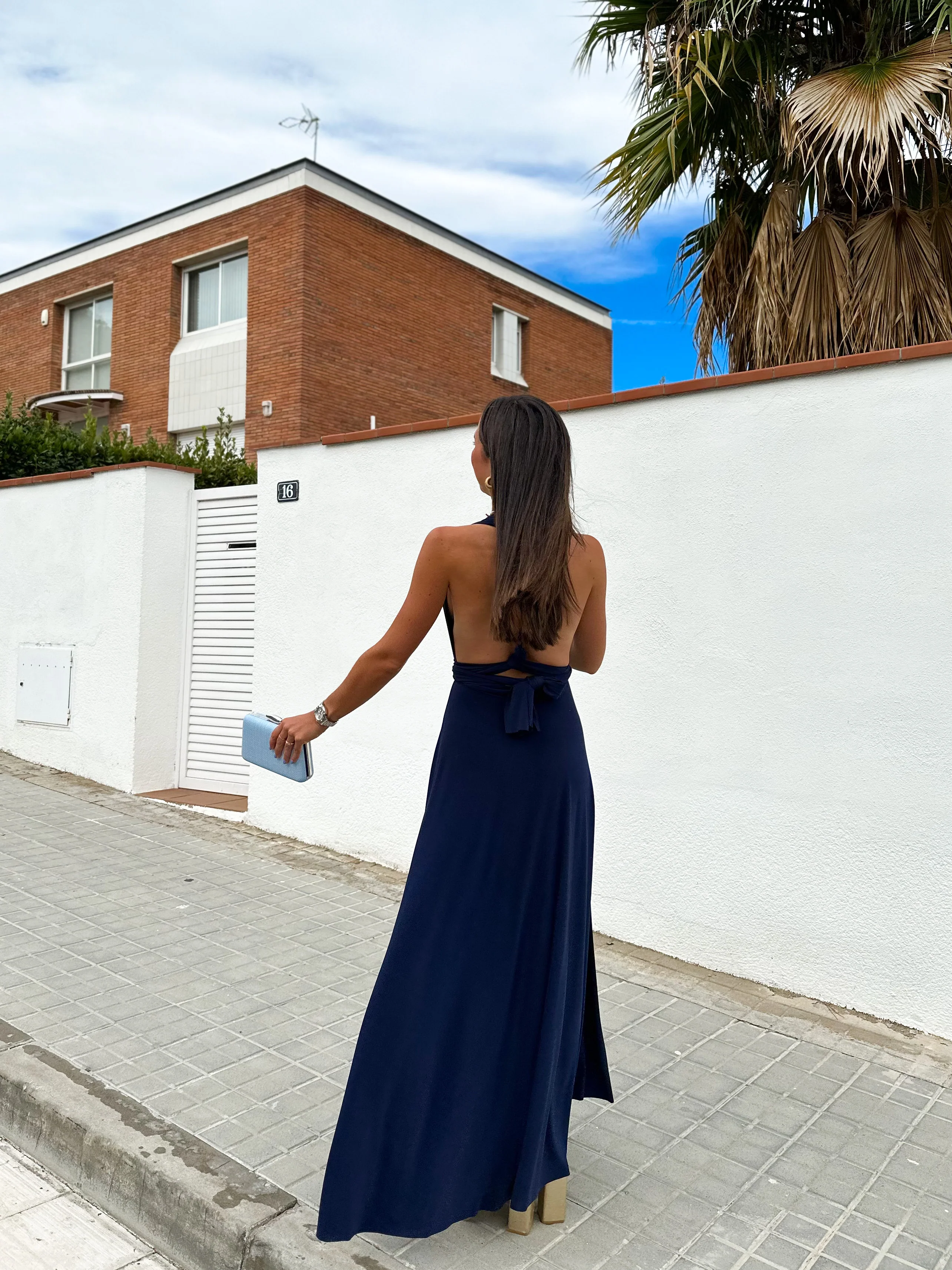 Vestido largo multi marino - Image 3