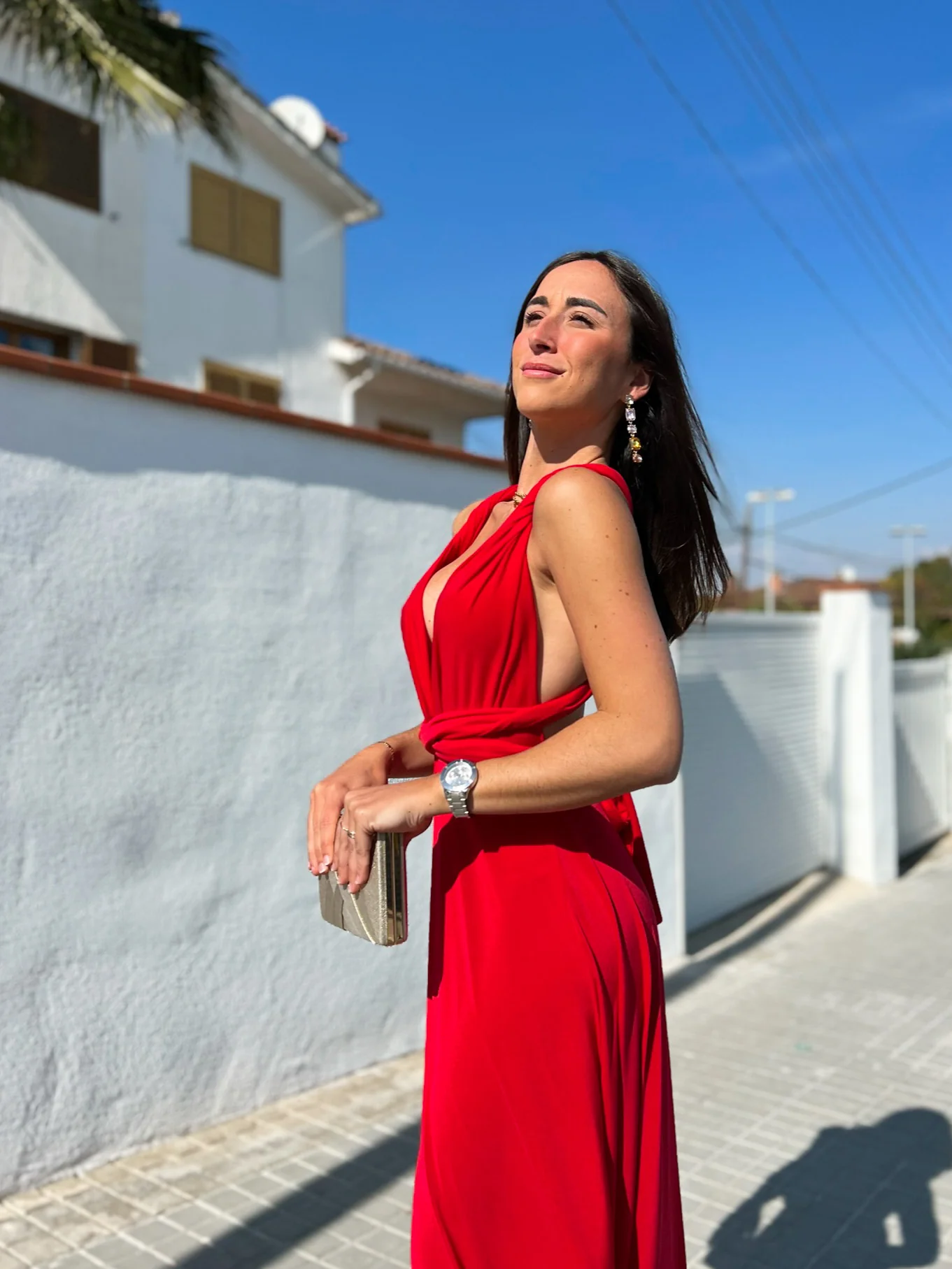 Vestido largo multi rojo - Image 4