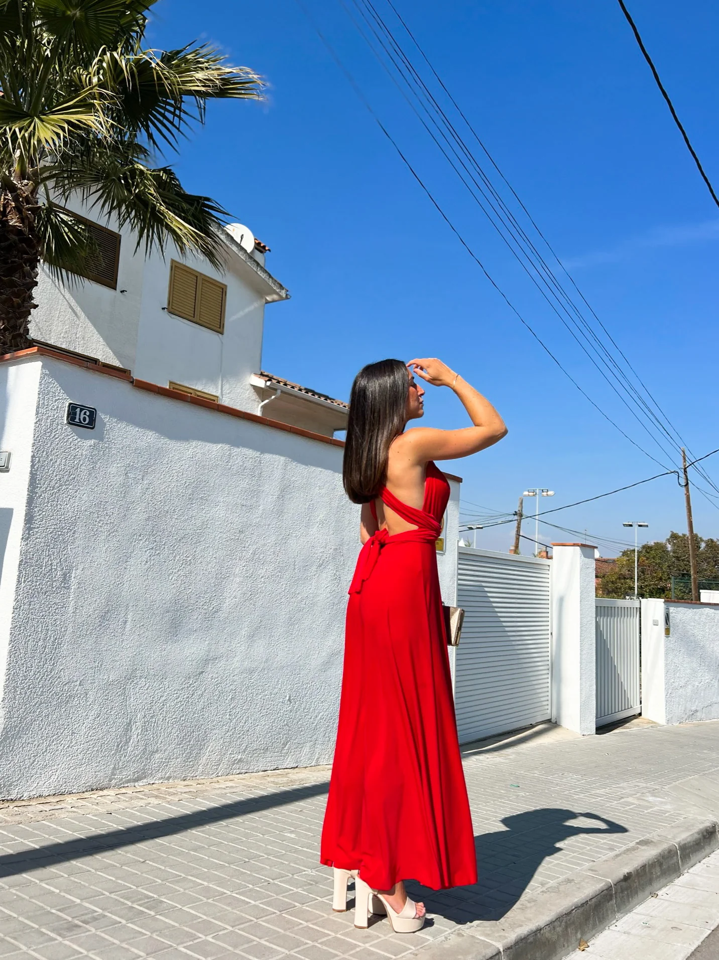 Vestido largo multi rojo - Image 6