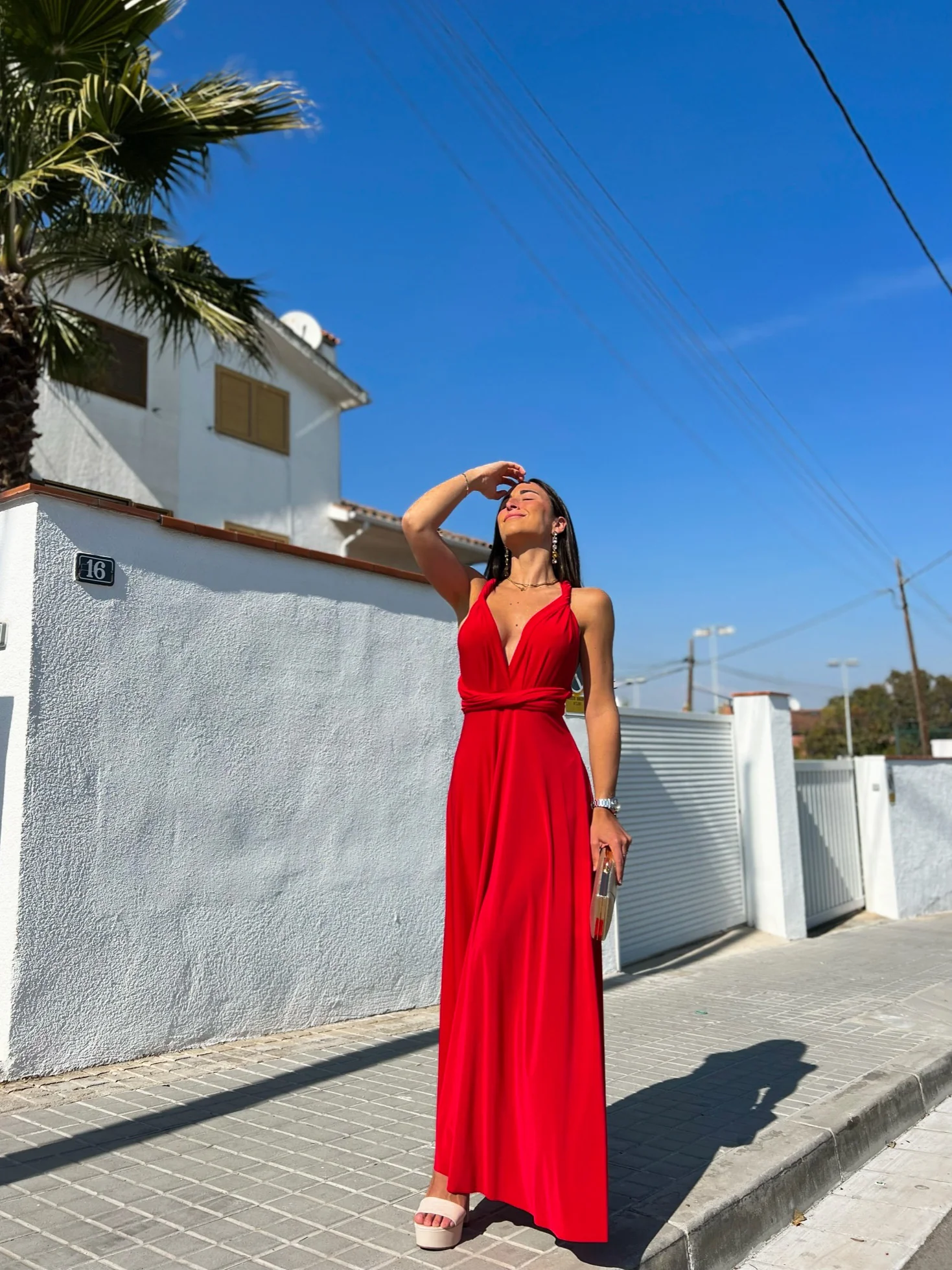 Vestido largo multi rojo - Image 7