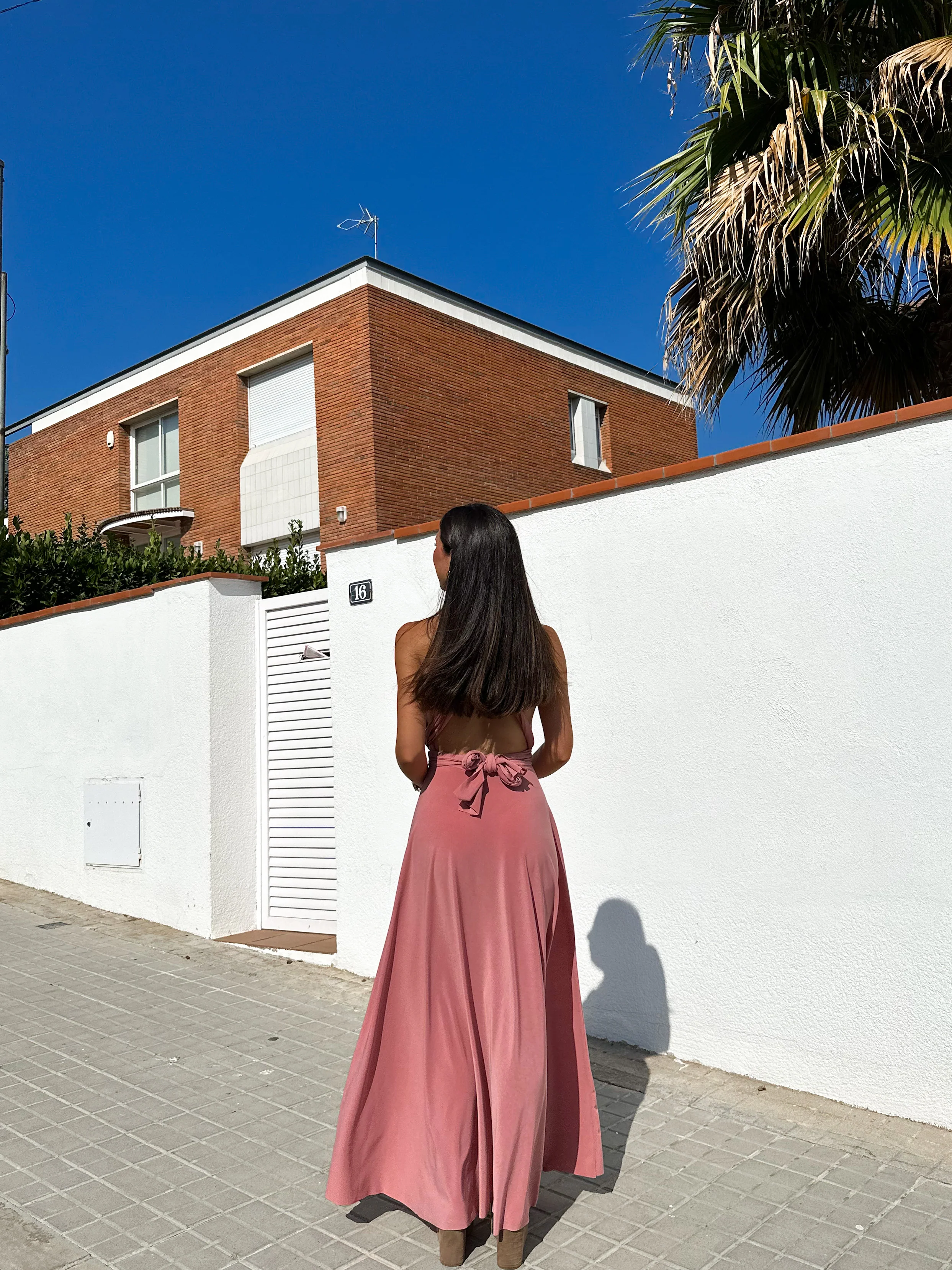 Vestido largo multi rosa - Image 7