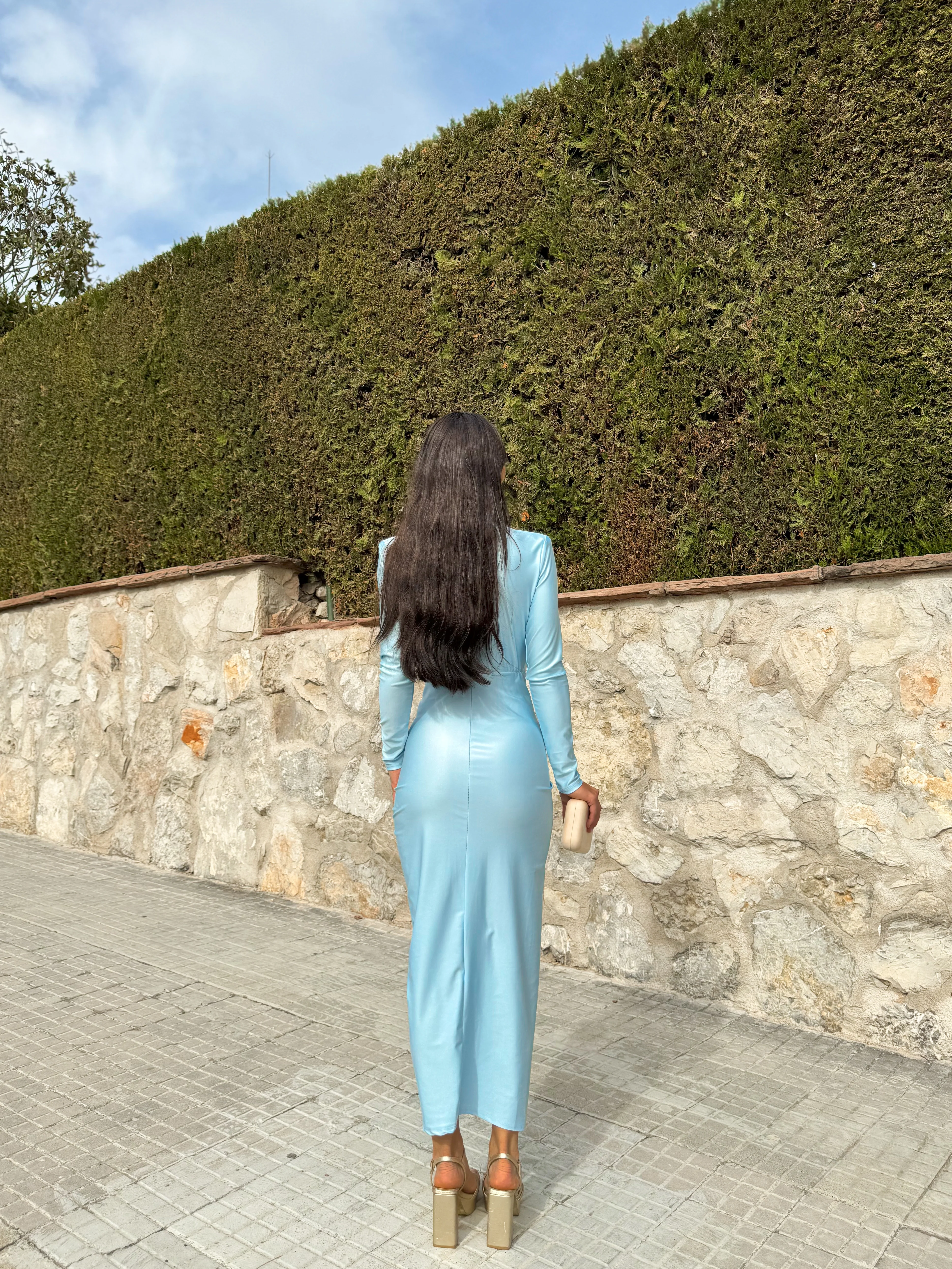 Vestido manga nudo cielo - Image 7