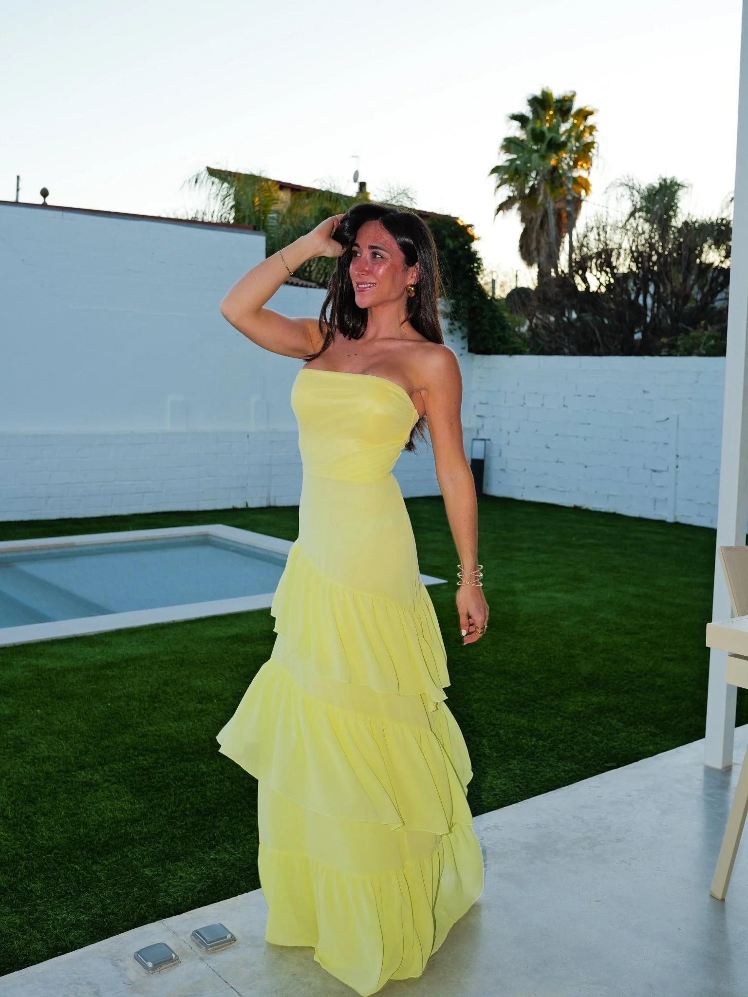 Vestido palabra volantes amarillo - Image 12