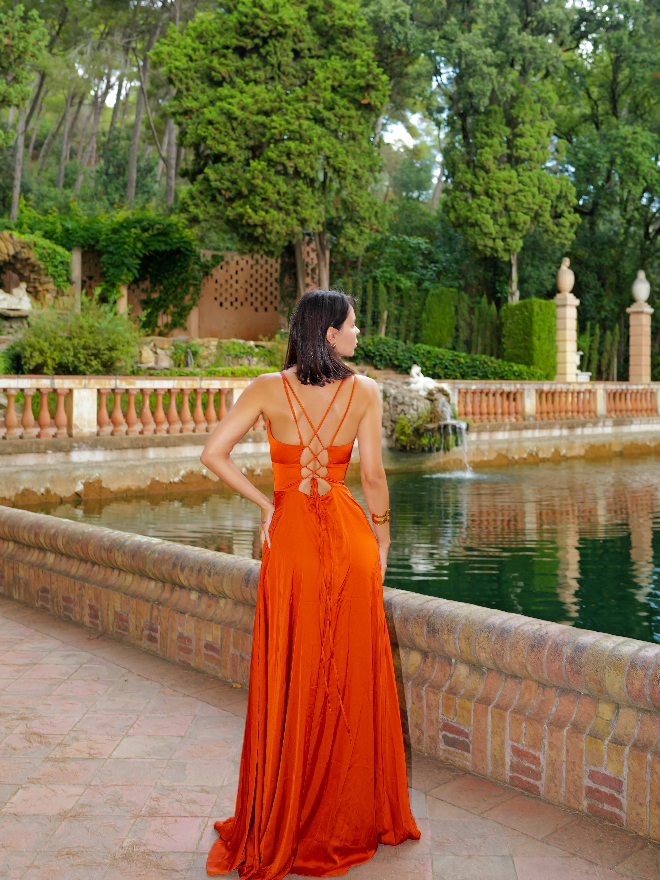 Vestido raso entrelazado caldera - Image 10