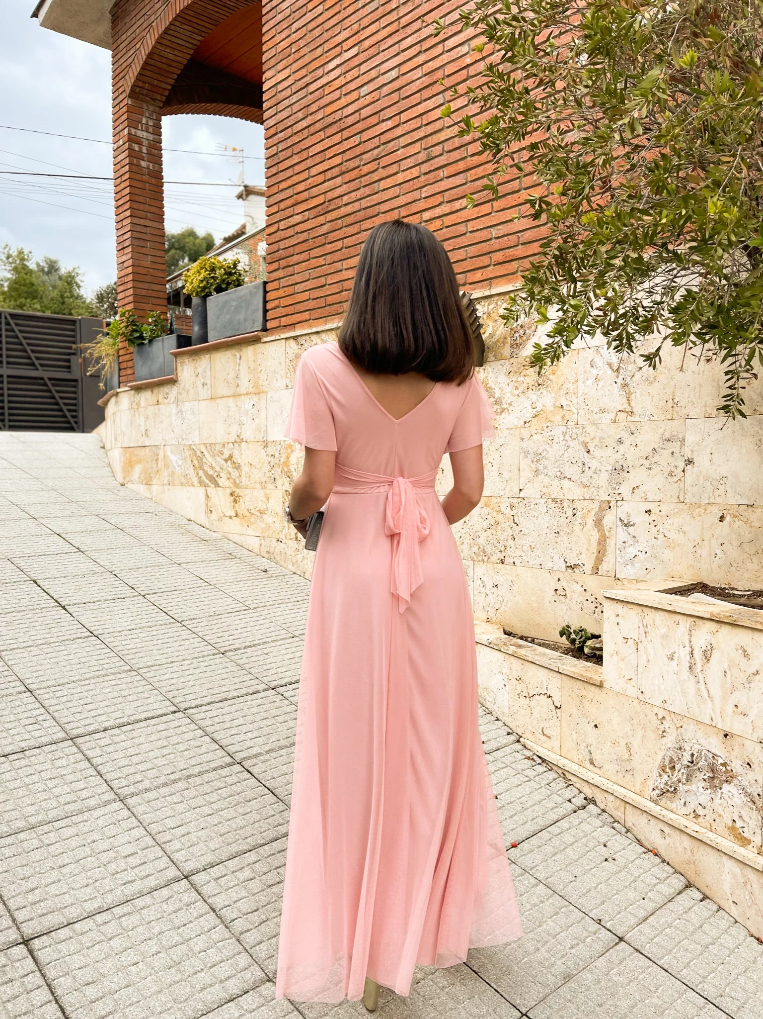 Vestido tulle manga rosa - Image 5