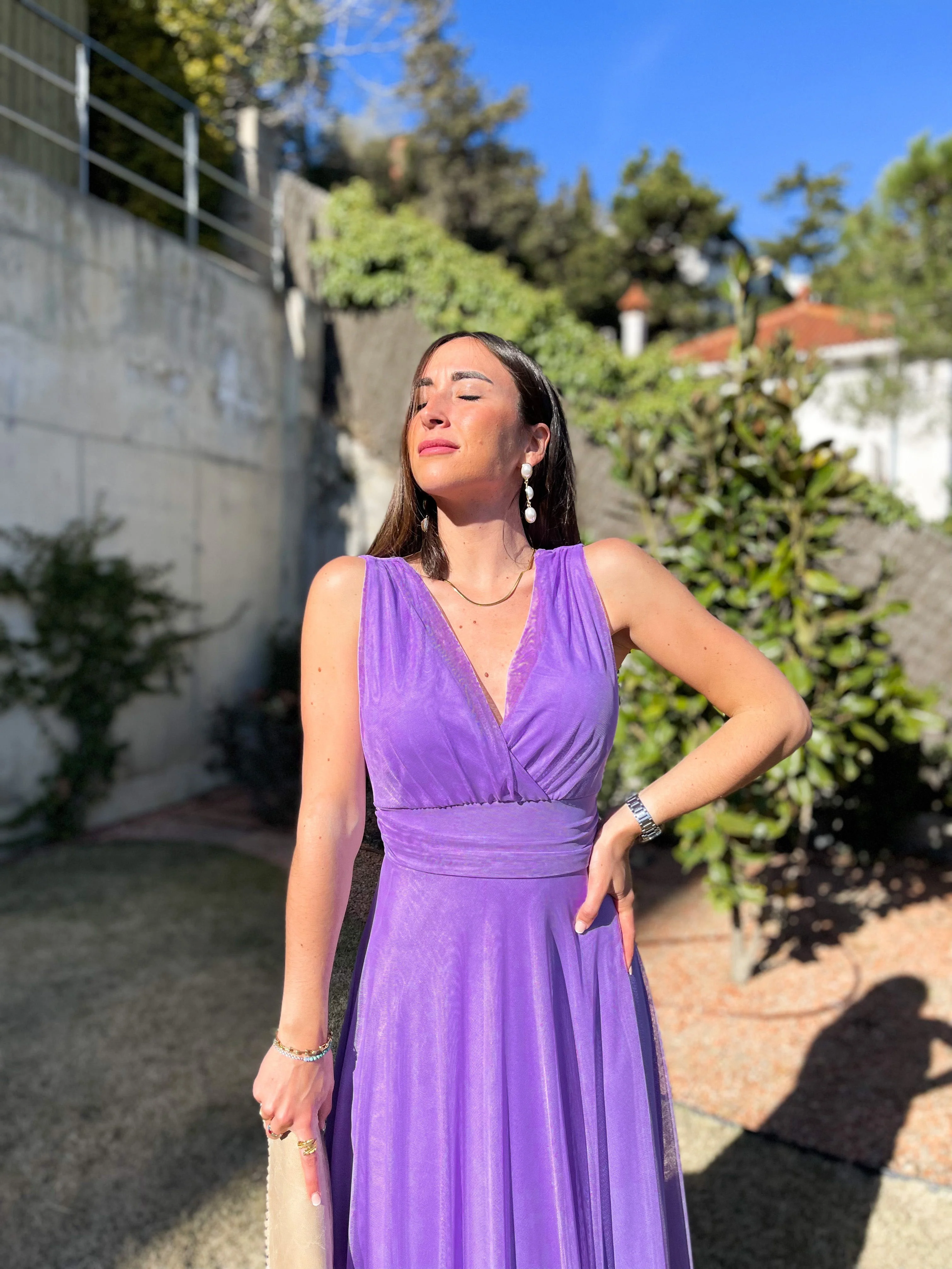 Vestido tulle pico lila - Image 4