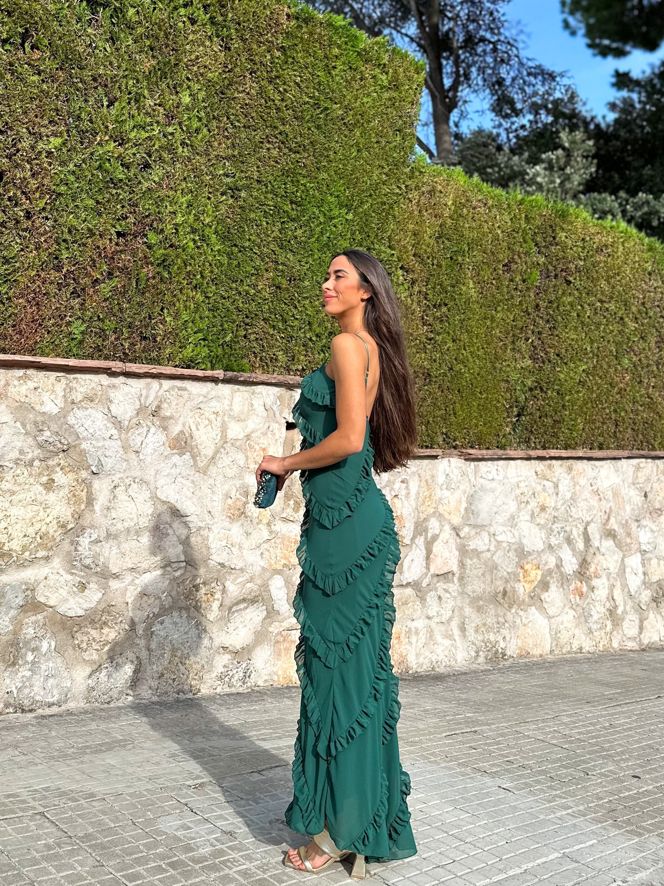 Vestido volantes crepe botella - Image 6